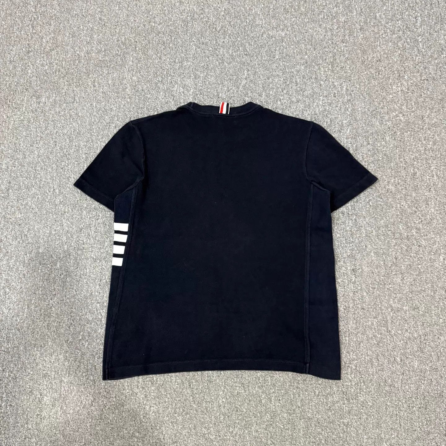 Thom Browne Thom Browne TB Navy Blue 4Stripe Short Sleeve 2 9/10 Size US M / EU 48-50 / 2 - 2 Thumbnail