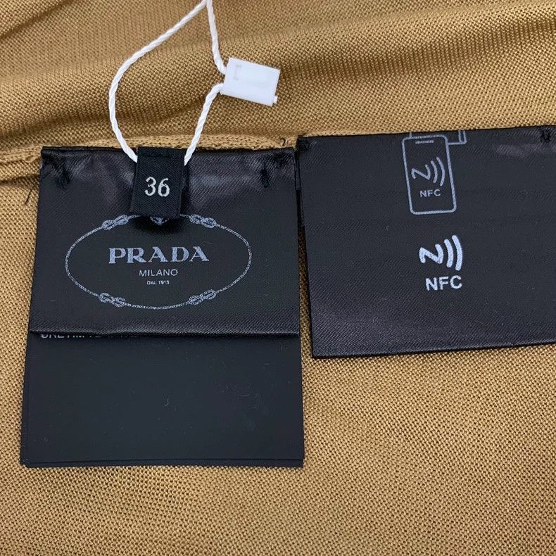 Prada Prada Brown Logo Silk Knit Vest-2506 Size XS / US 0-2 / IT 36-38 - 7 Thumbnail