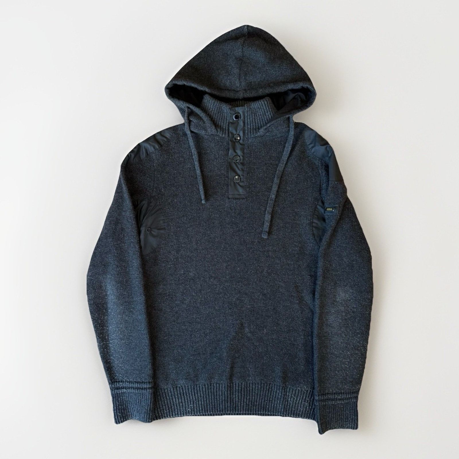 Barbour Barbour Wool Sweater Small Dark Gray Hooded Pullover Size US S / EU 44-46 / 1 - 1 Thumbnail