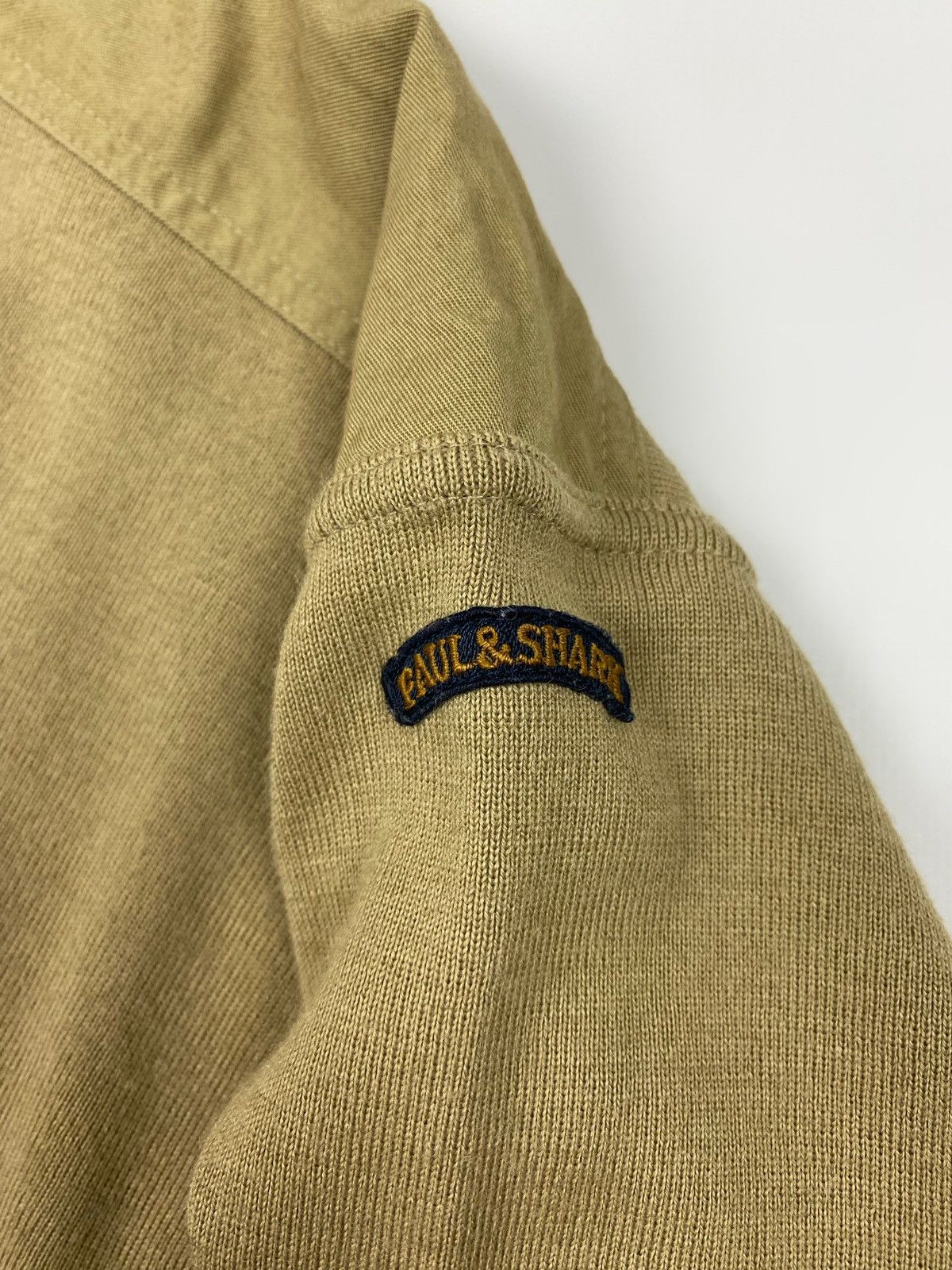 Paul & Shark × Vintage Paul&Shark Yachting Combined Wool Tan Crewneck Sweater Size US L / EU 52-54 / 3 - 6 Thumbnail