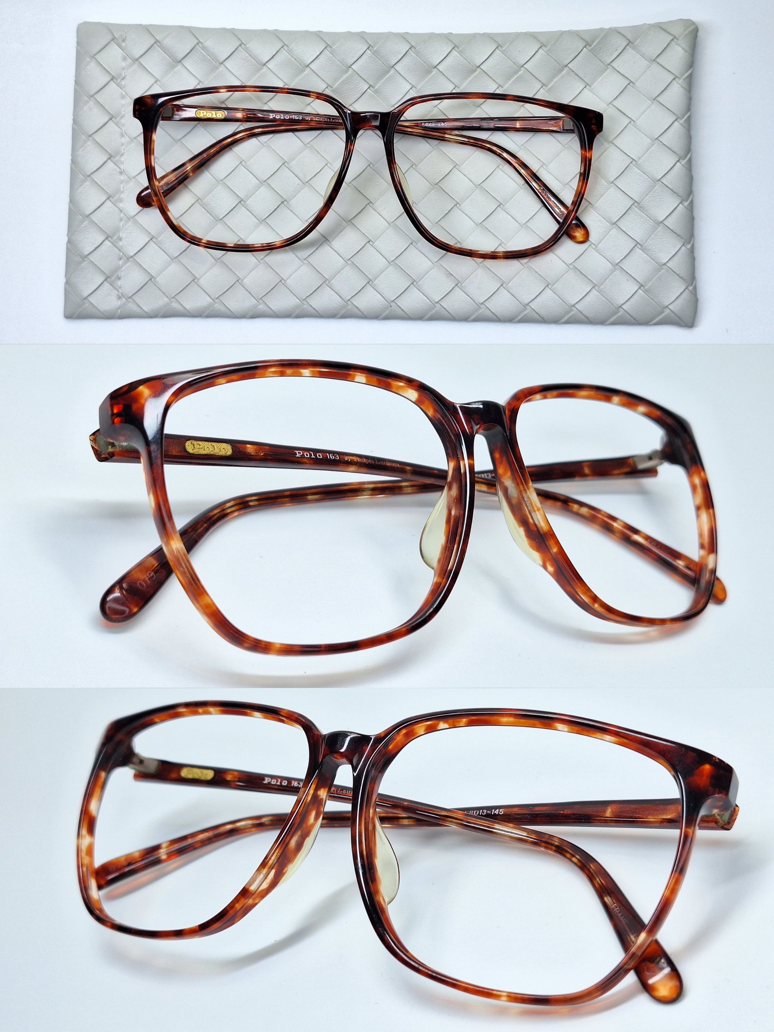 Polo Ralph Lauren Polo Ralph Lauren 163 Slim Tortoise Eyeglasses Vintage Frame Size ONE SIZE - 4 Thumbnail