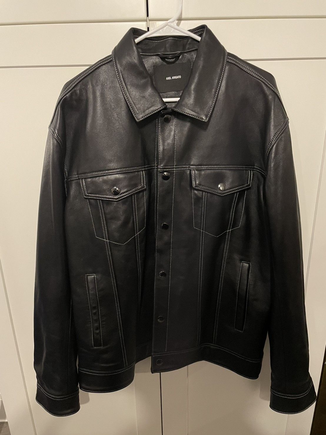 Axel Arigato Black Kai Leather Jacket Size US L / EU 52-54 / 3 - 3 Thumbnail