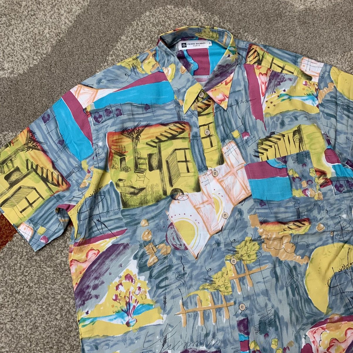 Vintage PIERRE BALMAIN Vintage Shirt Pop Art / Abstract Art Size US L / EU 52-54 / 3 - 4 Thumbnail