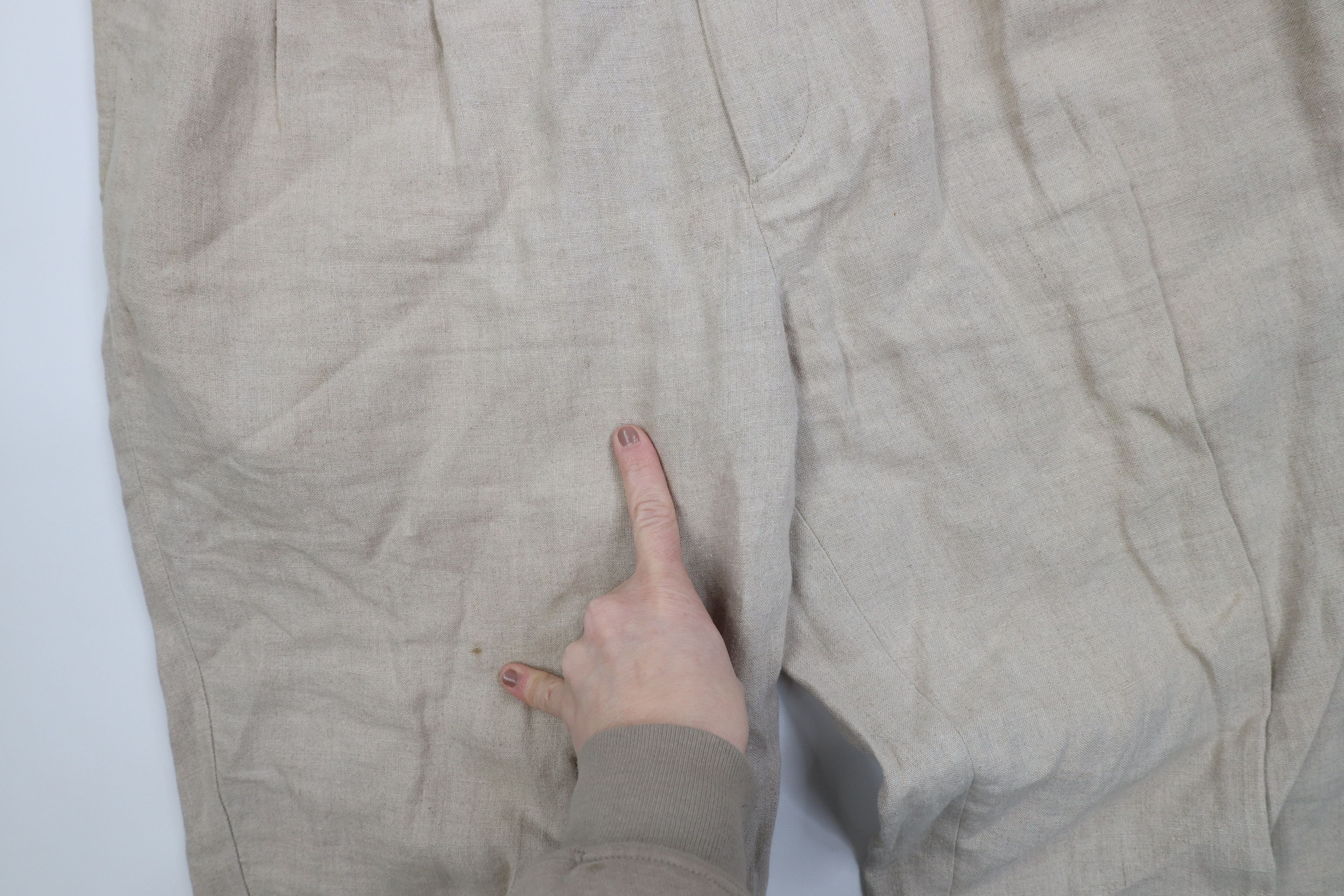 Vintage Vintage 90s Y2K Streetwear Knit Wide Leg Chino Pants Beige Size US 36 / EU 52 - 5 Thumbnail