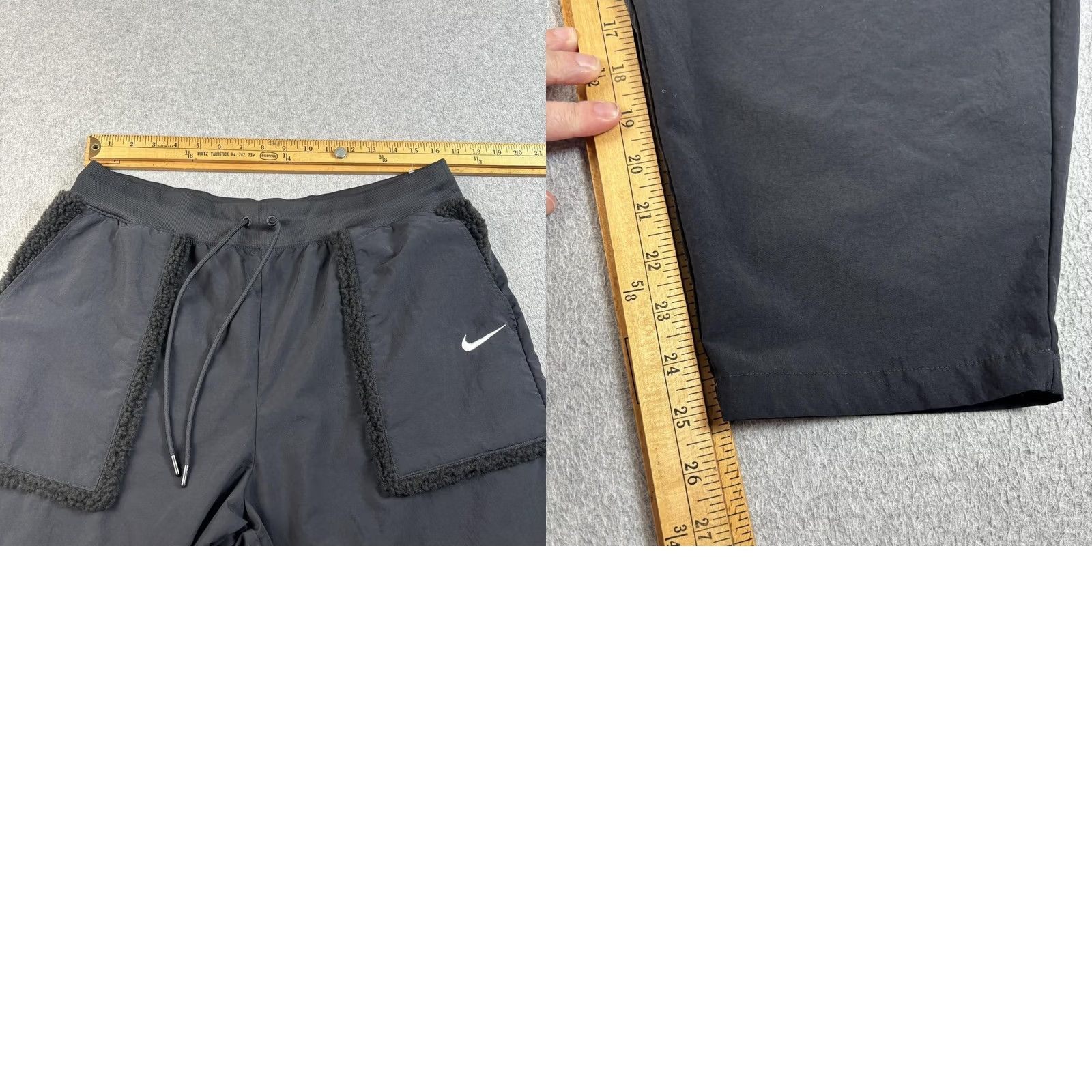 Nike Nike High Waist Curve Pants Women XL Black Ankle Cropped Jogger Comfy Athleisure Size 40" / US 18 - 8 Thumbnail