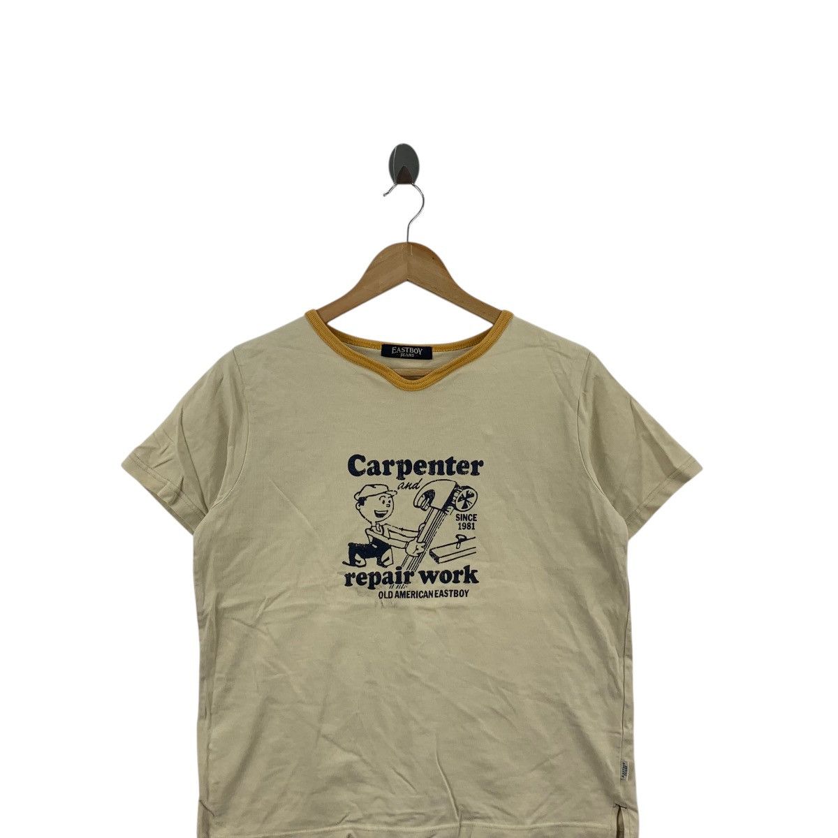 Vintage Vintage EASTBOY JEANS Carpenter Repair Work Tee Shirt Top Size US S / EU 44-46 / 1 - 2 Thumbnail