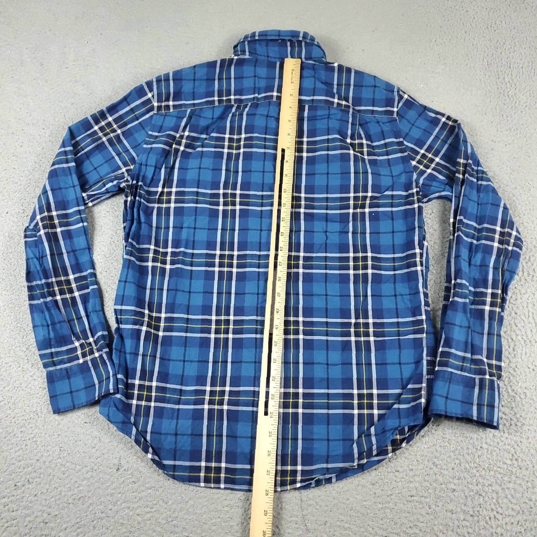 American Eagle Outfitters American Eagle Outfitters Shirt Mens Small Blue Plaid Button-Up Long Sleeve Casual Modern Preppy Size US S / EU 44-46 / 1 - 3 Thumbnail