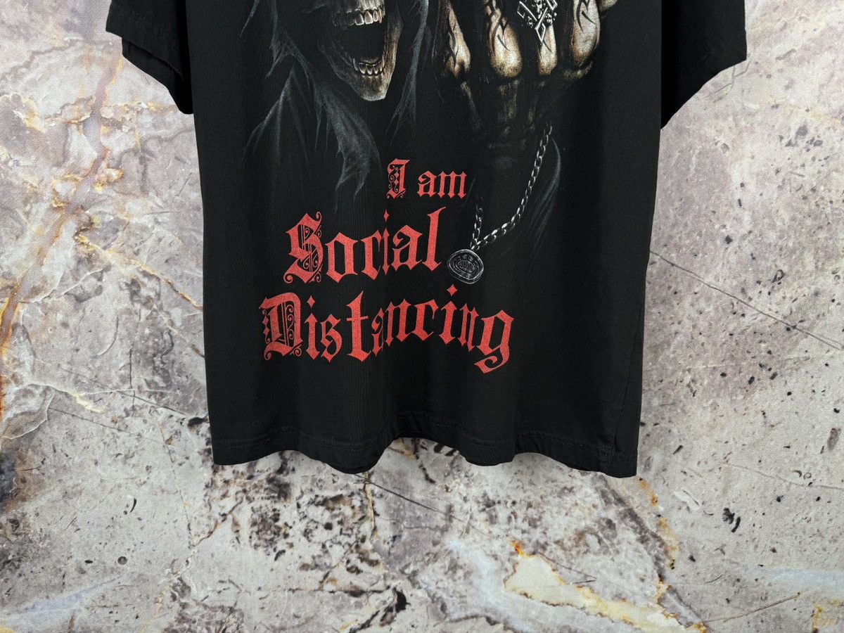 Other Grim Reaper Skeleton Graphic T-Shirt I Am Social Distancing Size US XXL / EU 58 / 5 - 5 Thumbnail