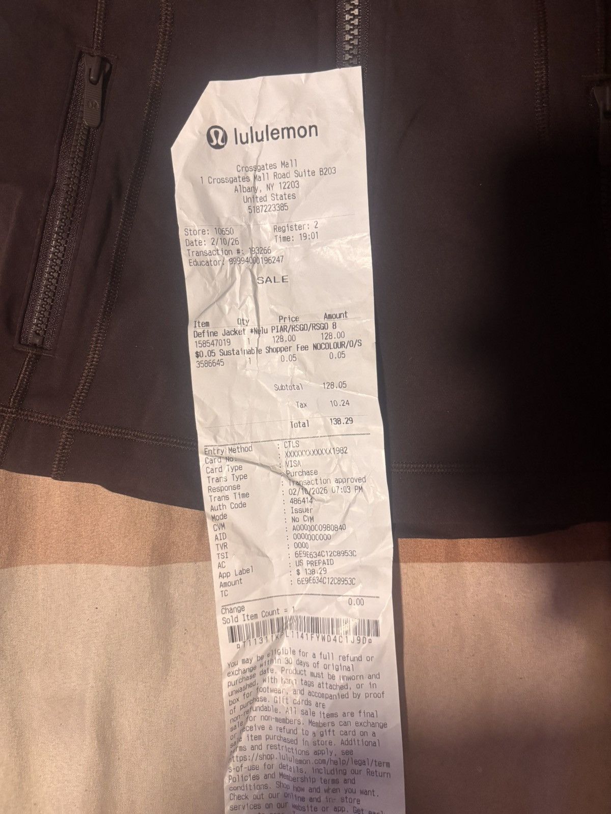 Lululemon Brown lulu lemon define jacket Size S / US 4 / IT 40 - 5 Thumbnail