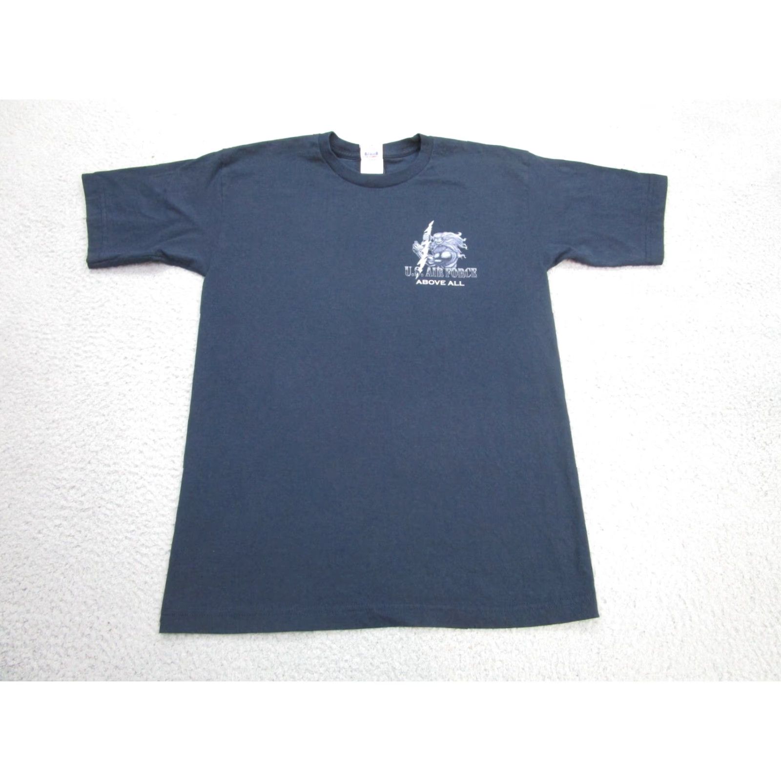 Vintage VINTAGE Grunt Apparel Military Shirt Mens M Blue 100% Cotton Crew Neck Short Sleeve T-Shirt Regular Fit Adult Medium Military Theme Mens Size US M / EU 48-50 / 2 - 2 Thumbnail