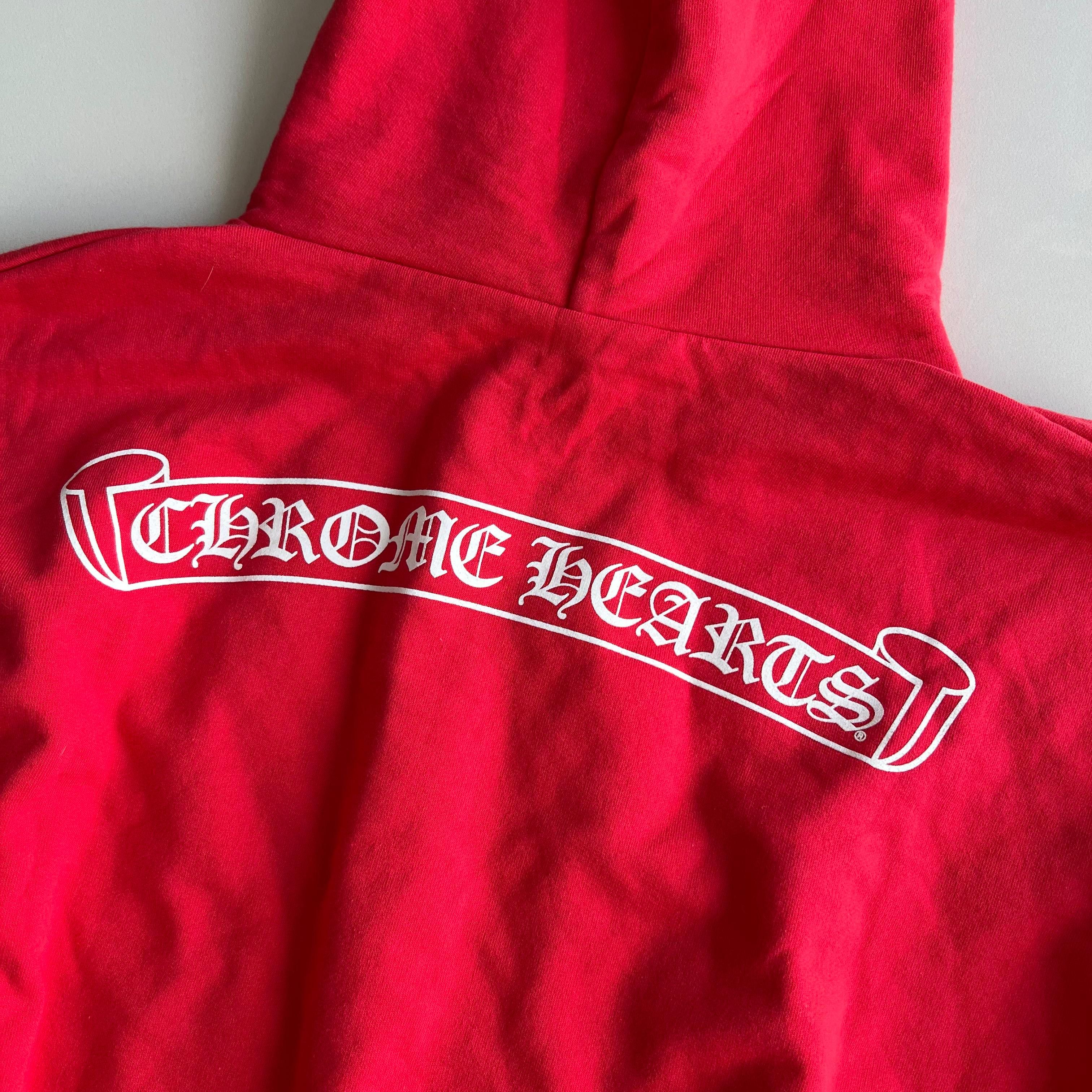 Chrome Hearts Chrome Hearts Scroll Hoodie Red Size US XL / EU 56 / 4 - 4 Thumbnail