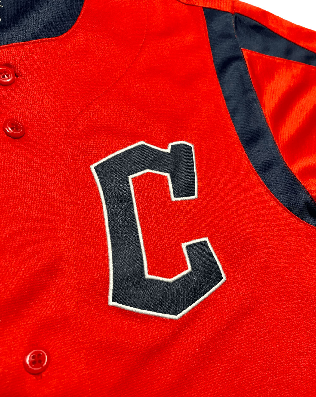 MLB Cleveland Guardians TrueFan Red & Blue Button Up Jersey Size US M / EU 48-50 / 2 - 4 Thumbnail