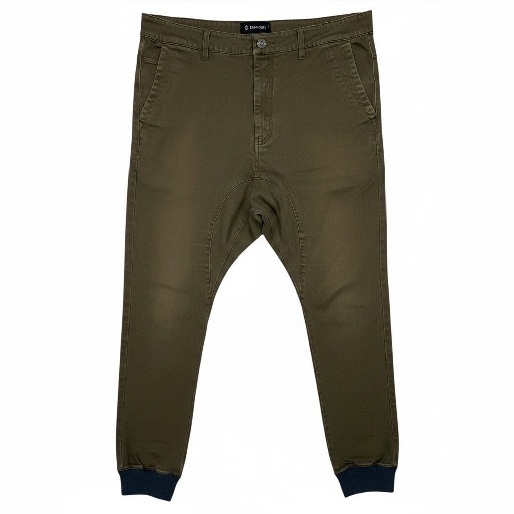 Zanerobe Zanerobe Olive Green Mens 36x30 Khaki Chino Stretch Joggers Size US 36 / EU 52 - 1 Thumbnail