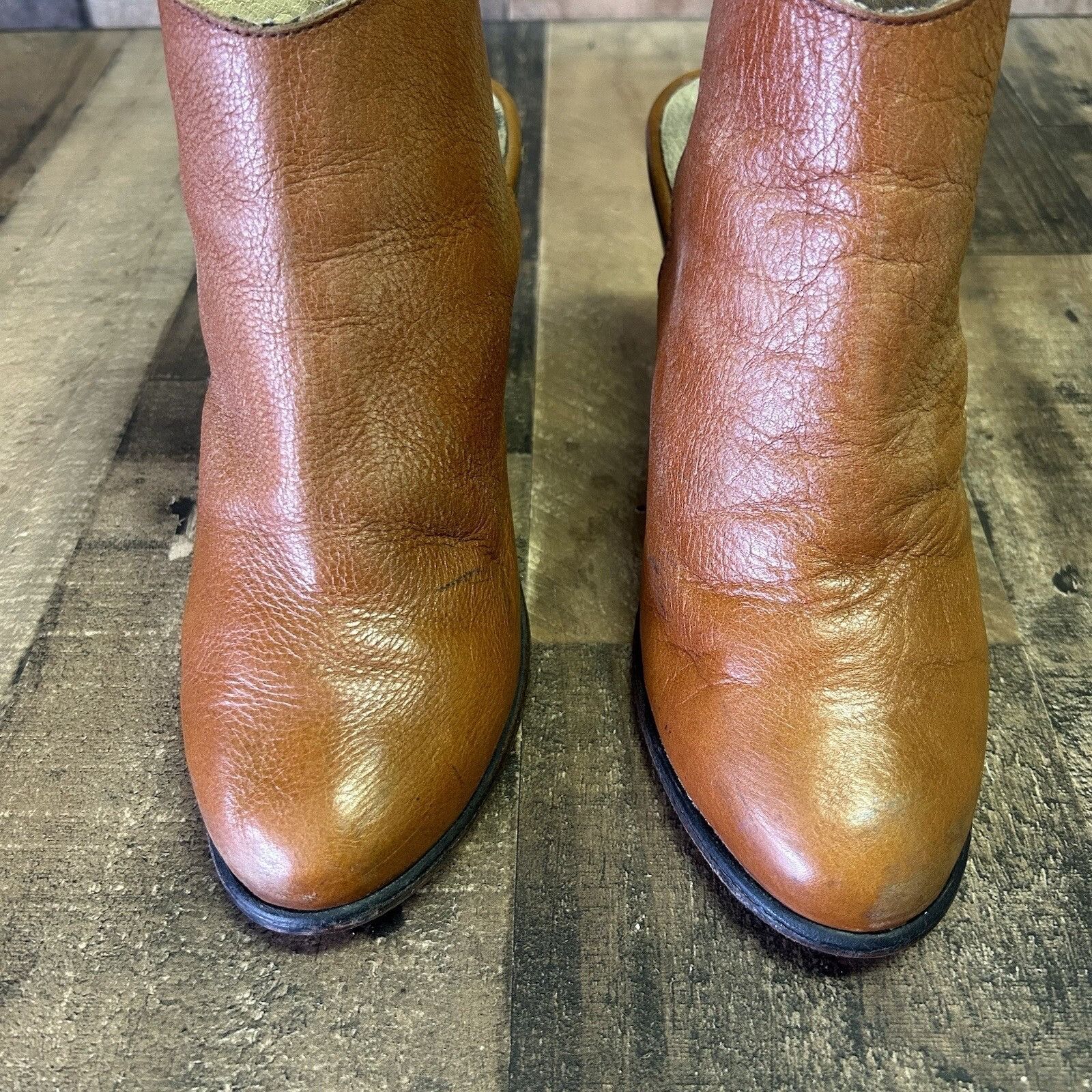 Vintage Freebird By Steven Smoke Leather Brown Mule Boots Womens 9 Size US 9 / IT 39 - 10 Thumbnail