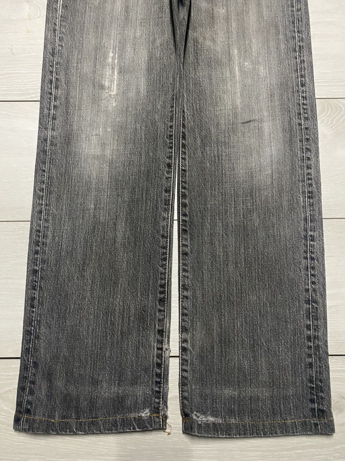 George Cox Cox Casual Clothing Grey Faded Distressed Loose Jeans Size US 29 - 5 Thumbnail