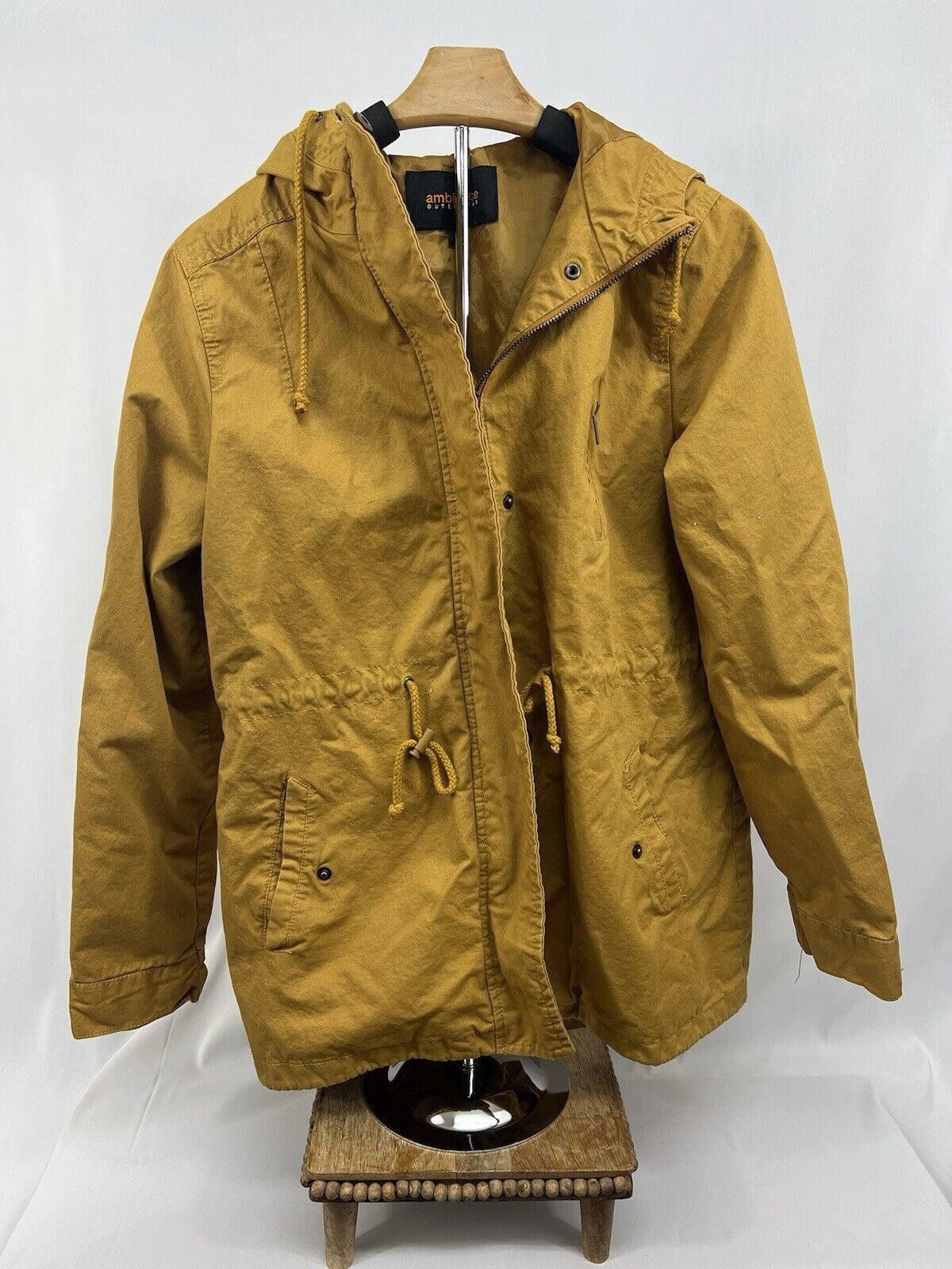 Designer Ambiance - Mustard Zip Up Hoodie Jacket - Women Large Size L / US 10 / IT 46 - 1 Thumbnail