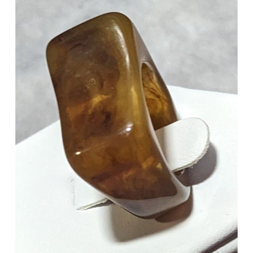 Other Brown Mottled Abstract Chunky Fashion Ring Size 5 3/4 Size ONE SIZE - 11 Thumbnail