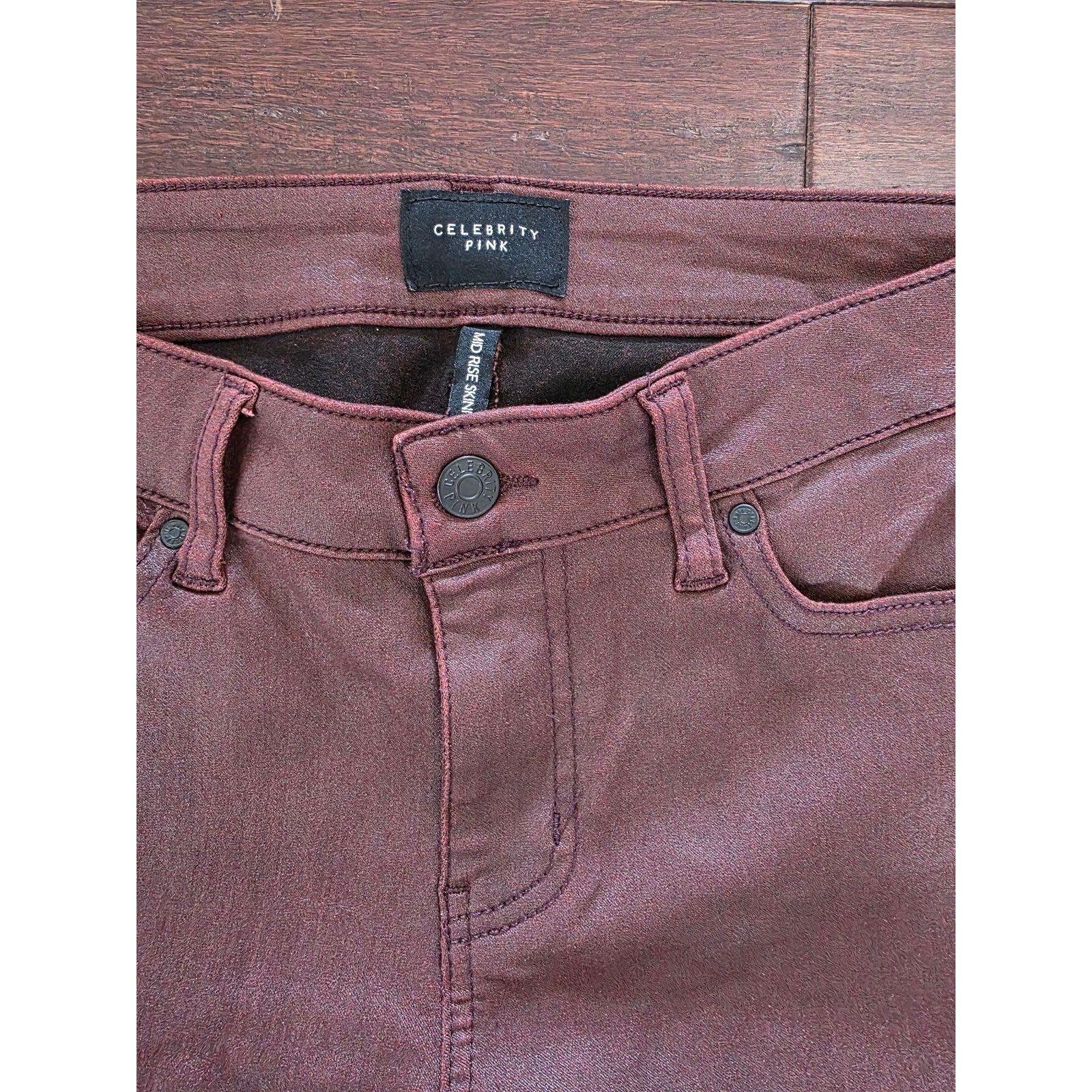 Other Women's Size 7/28 Celebrity Pink Burgandy Skinny Jeans So Cu Size 28" / US 6 / IT 42 - 3 Thumbnail