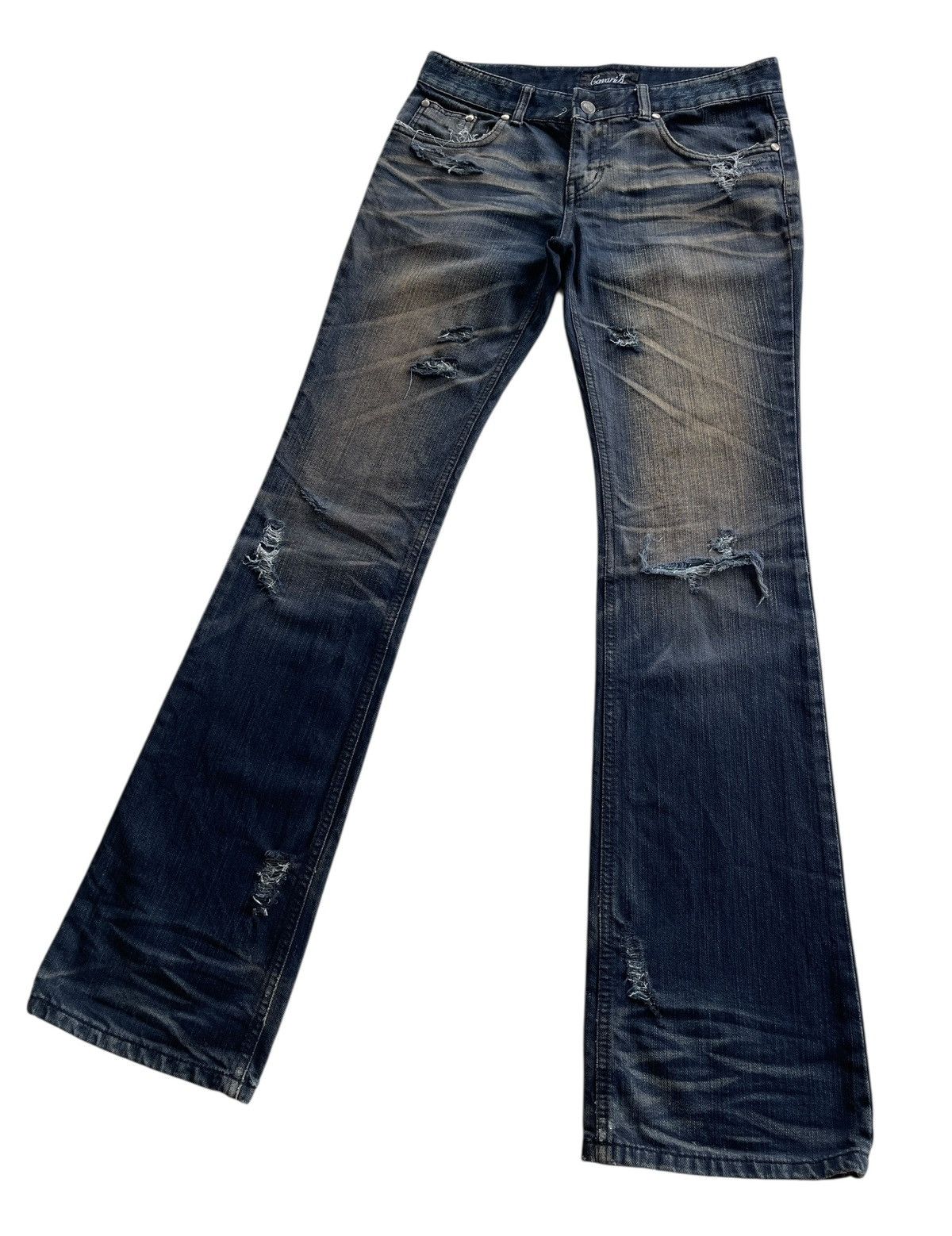Japanese Brand CavariA Distressed Flare Denim Size US 30 / EU 46 - 10 Thumbnail