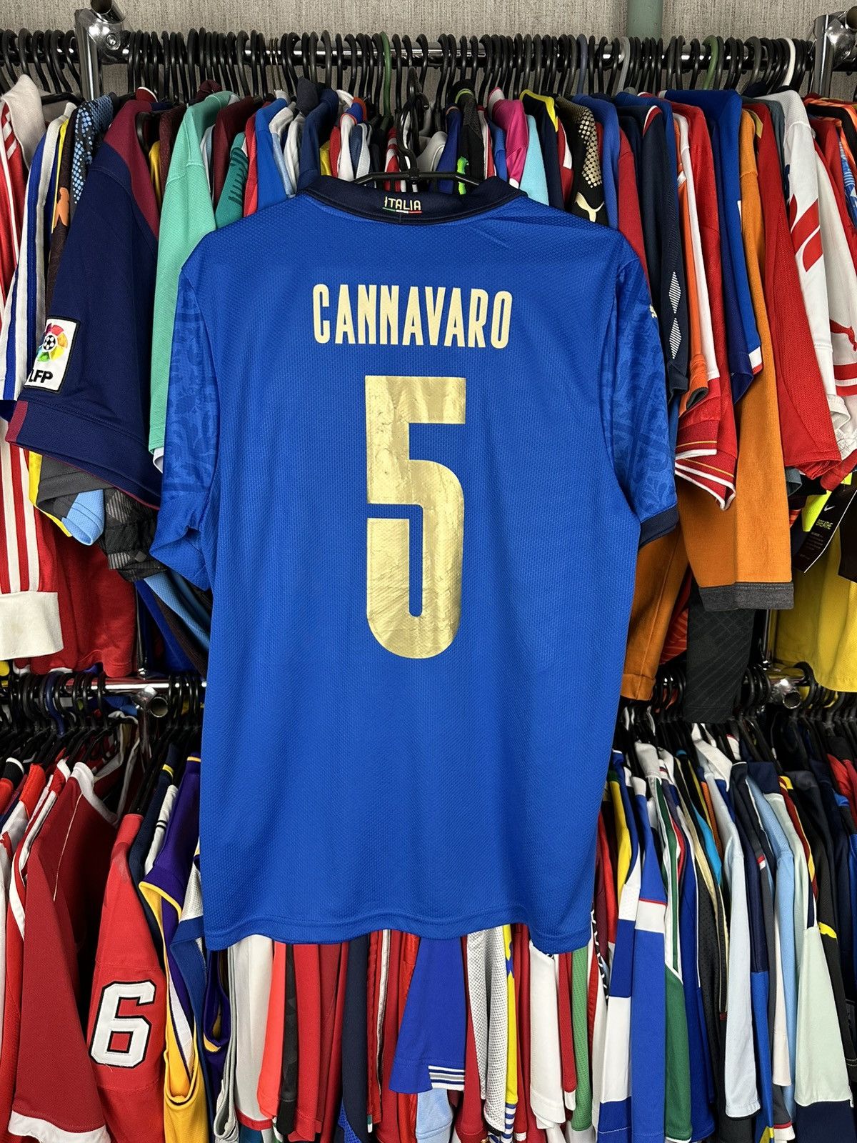 Puma Italy Fabio Cannavaro #5 Football Shirt Soccer Jersey Puma Size US L / EU 52-54 / 3 - 2 Thumbnail