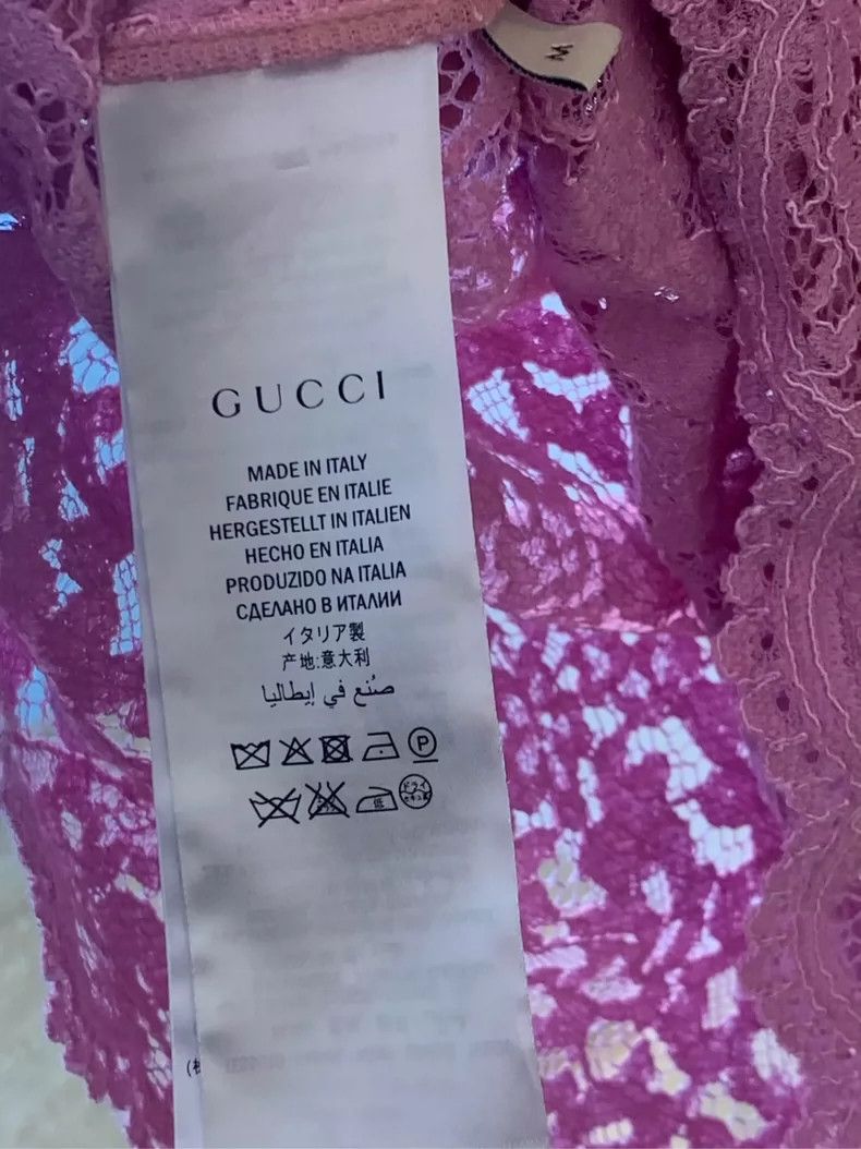 Gucci Gucci Pink lace short sleeves 2505-Nextarrow Size M / US 6-8 / IT 42-44 - 2 Thumbnail