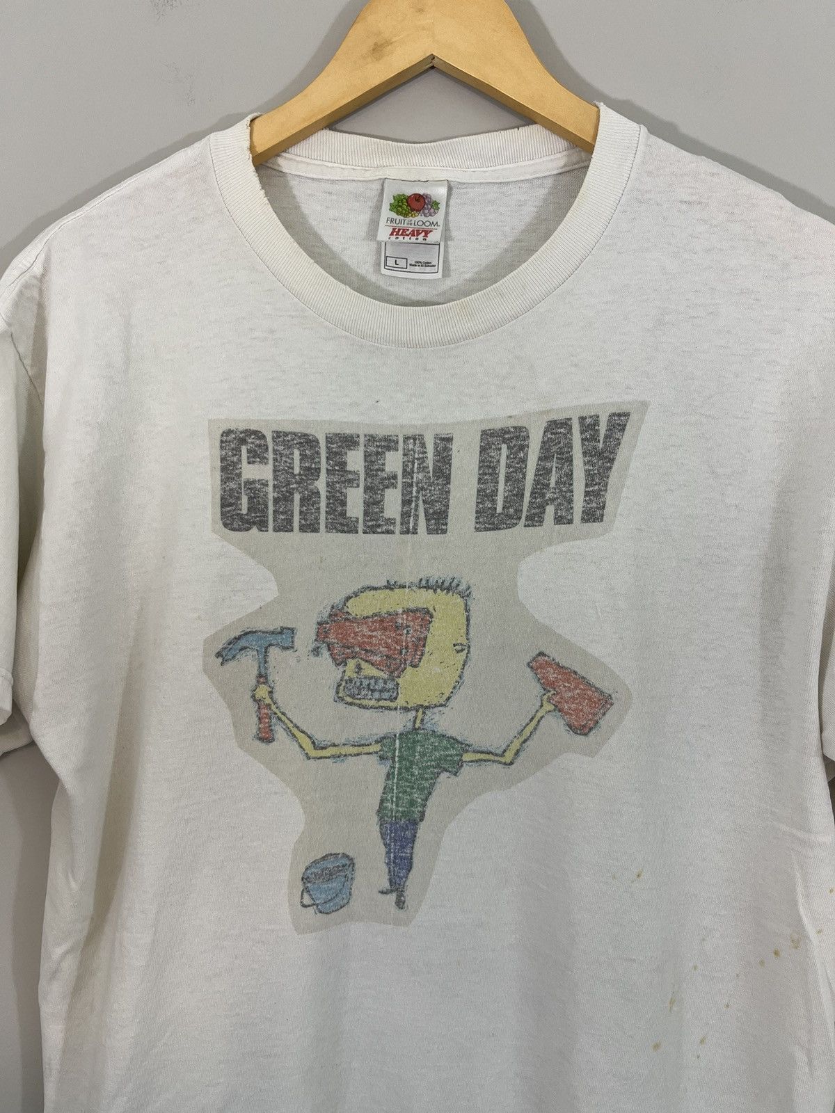 Band Tees Thrashed GREEN DAY Distressed Faded 90s Y2K Band Tee Size US L / EU 52-54 / 3 - 2 Thumbnail