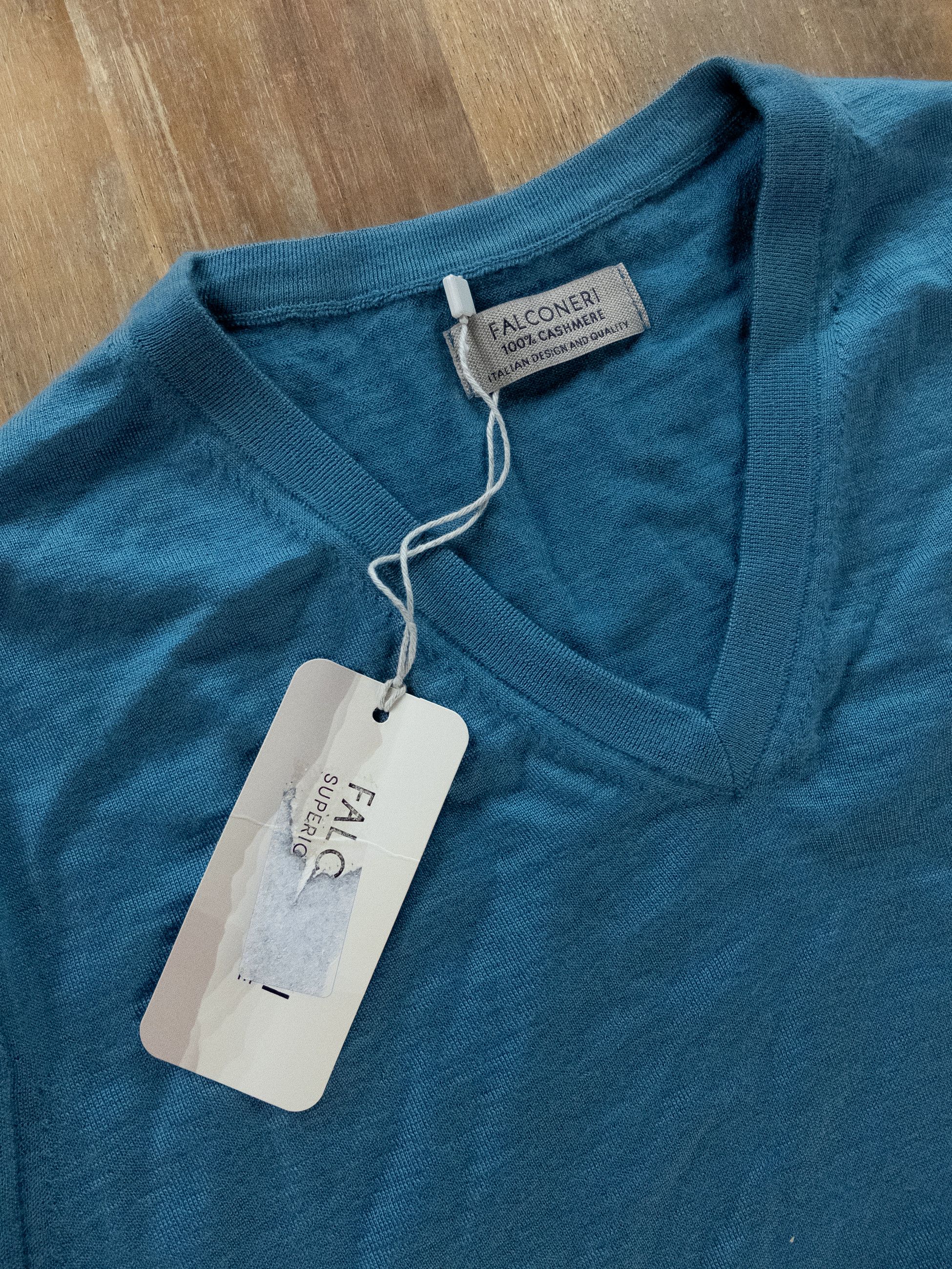 Other FALCONERI blue cashmere v-neck sweater Large Size US L / EU 52-54 / 3 - 2 Thumbnail