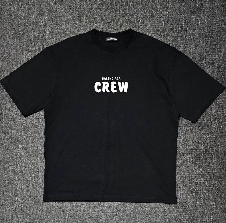 Balenciaga Balenciaga Oversize Crew Black Short Sleeve T-Shirt-yf Size US M / EU 48-50 / 2 - 1 Thumbnail