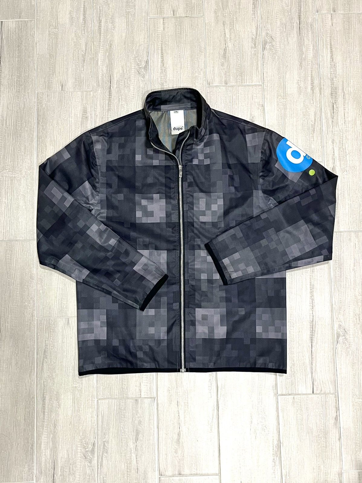 image of Hooligans Grail Dupe Goretex Pixel Camo Bomber Jacket Si in Navy Camo, Men's (Size Medium)
