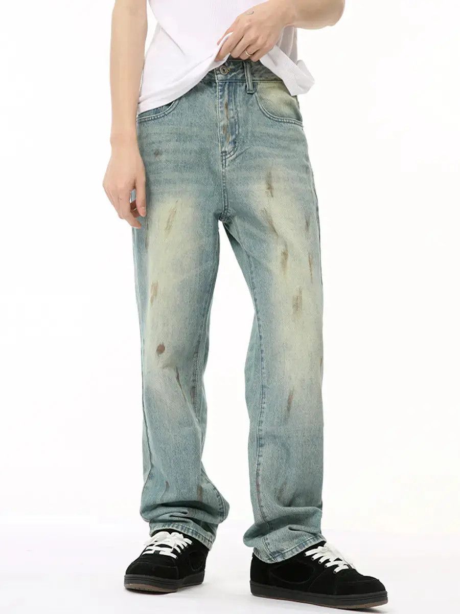 Japanese Brand Retro loose washed gradient jeans Size US 32 / EU 48 - 5 Thumbnail