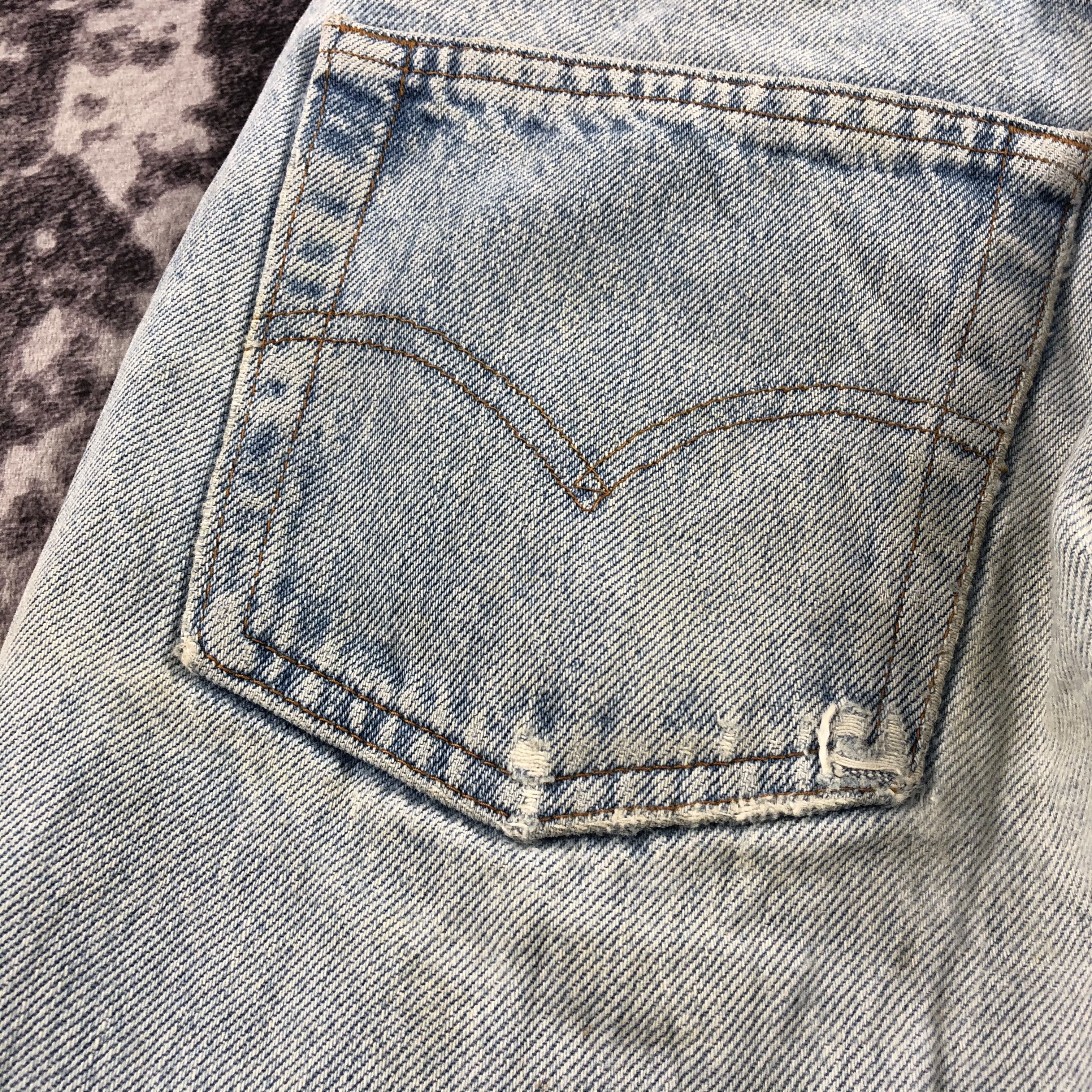 Levi's × Vintage 90s Vintage Ripped Levis 501 Jeans-JM2531 Size US 28 / EU 44 - 7 Thumbnail