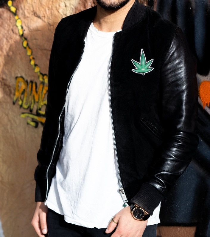 Other Jess Ilann rare bomber jacket suede leather weed patch XS Size US XS / EU 42 / 0 - 3 Thumbnail