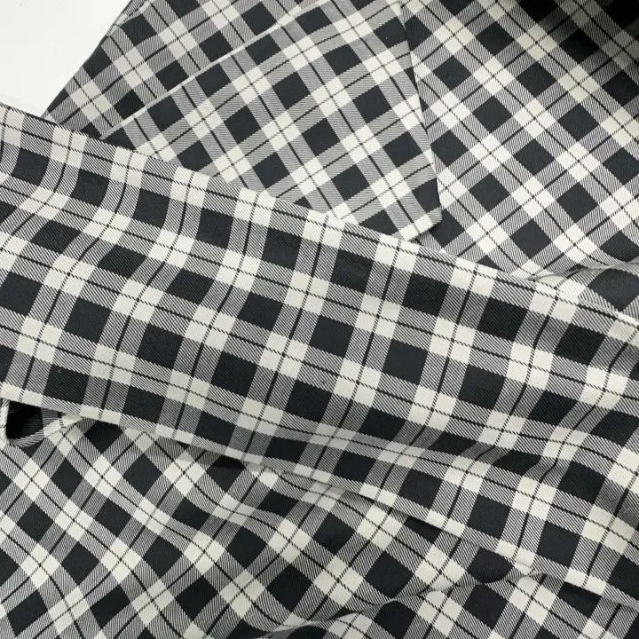 Balenciaga Balenciaga Black Checkered Bow Tie Blouse 0079-2507 Size XS / US 0-2 / IT 36-38 - 8 Thumbnail