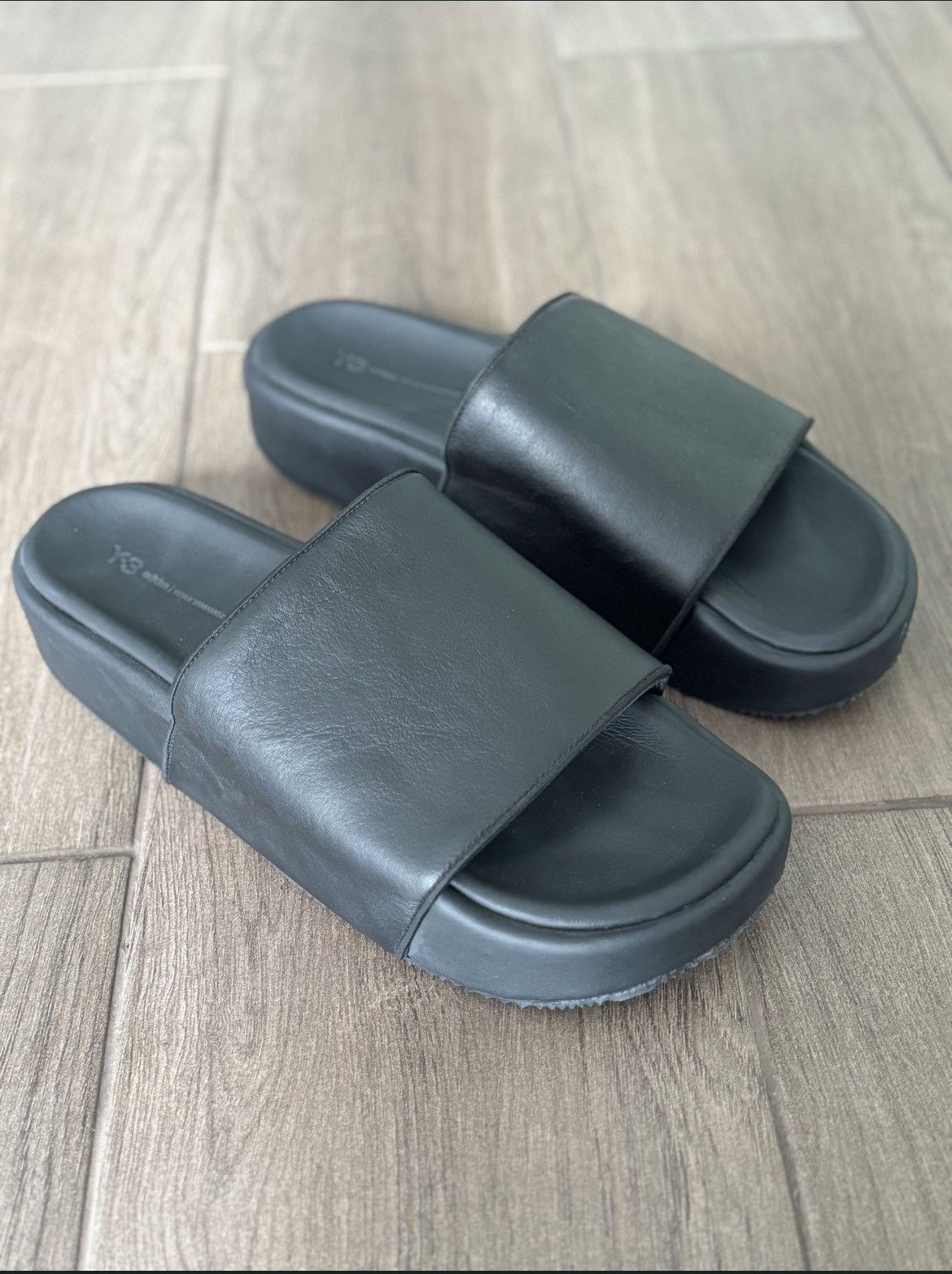 Adidas × Y-3 Adidas Y-3 slide black GW8631 yohji yamamoto shoes Size US 12 / EU 45 - 1 Thumbnail