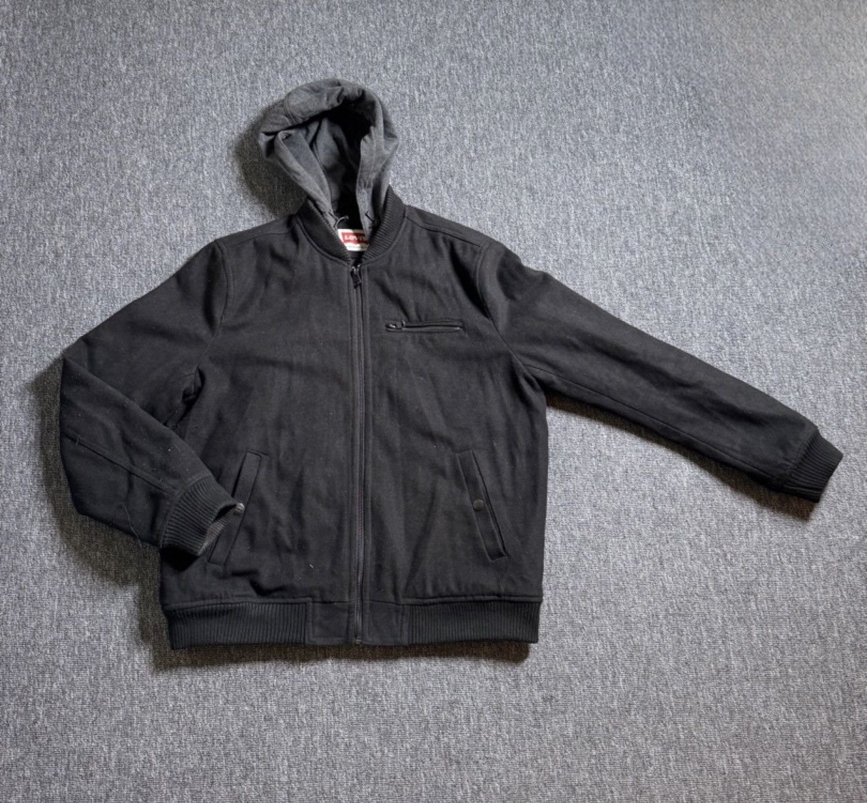 Levi's × Levi's Vintage Clothing Levis Wool Blend Military Jacket Hooded Full Zip Size US L / EU 52-54 / 3 - 1 Thumbnail