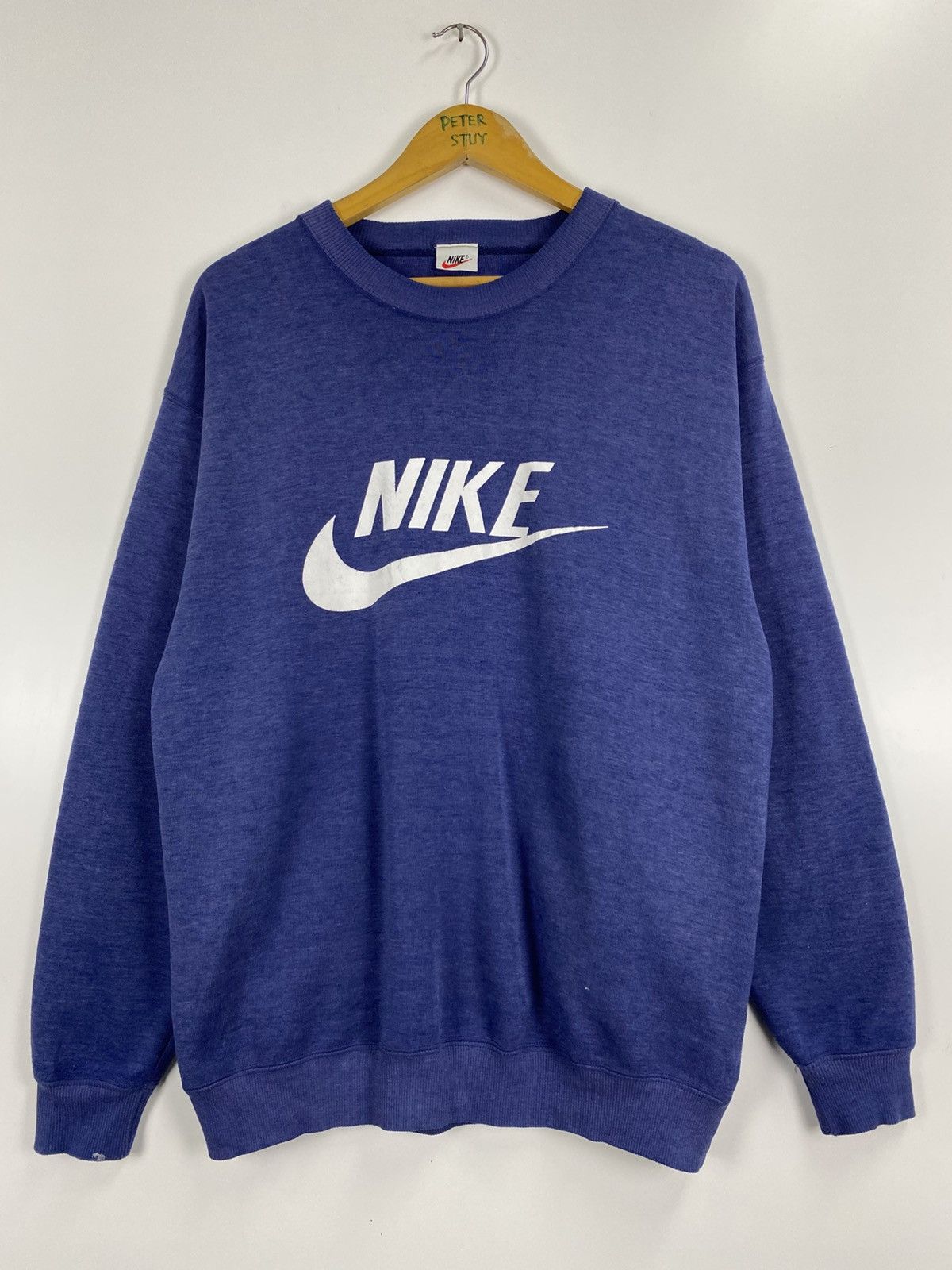 Nike × Vintage Vintage Nike Swoosh Sweatshirt Size US L / EU 52-54 / 3 - 3 Thumbnail