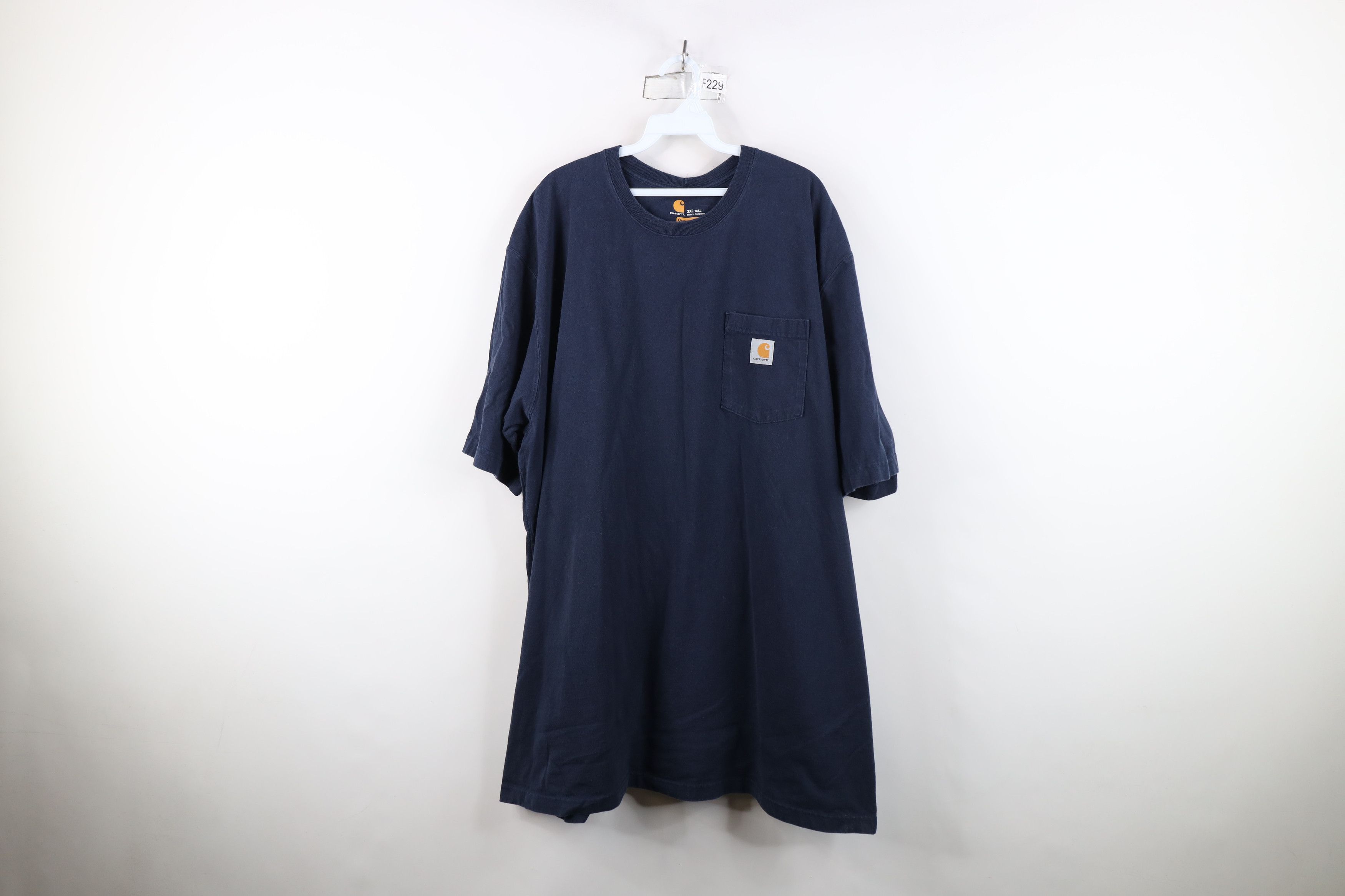 Carhartt Vintage Y2K Carhartt Short Sleeve Pocket T-Shirt Navy Blue Size US XXL / EU 58 / 5 - 1 Thumbnail