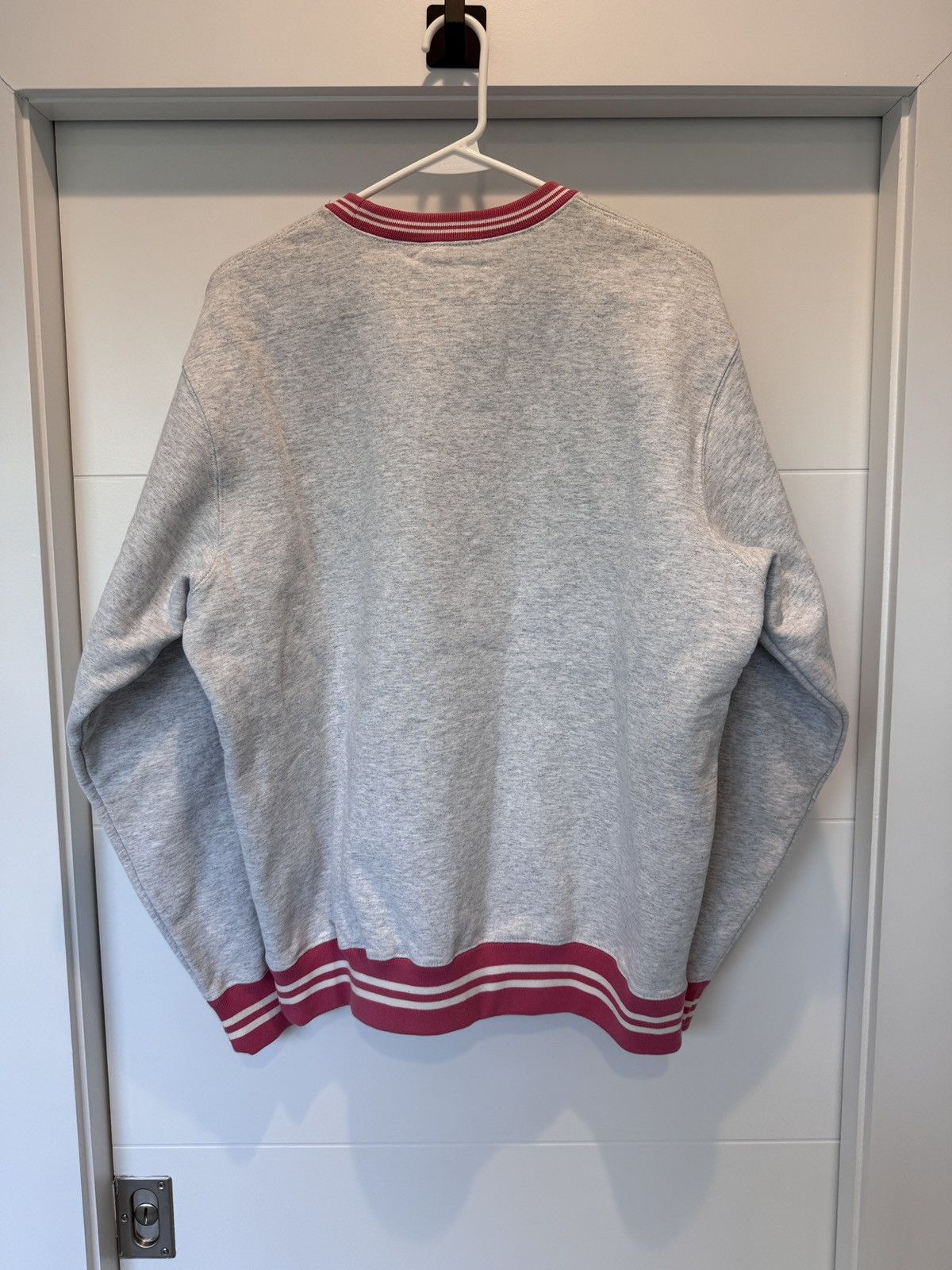 Supreme Supreme Mens Supreme Team Red Grey Crewneck Sweater size L Size US L / EU 52-54 / 3 - 8 Thumbnail