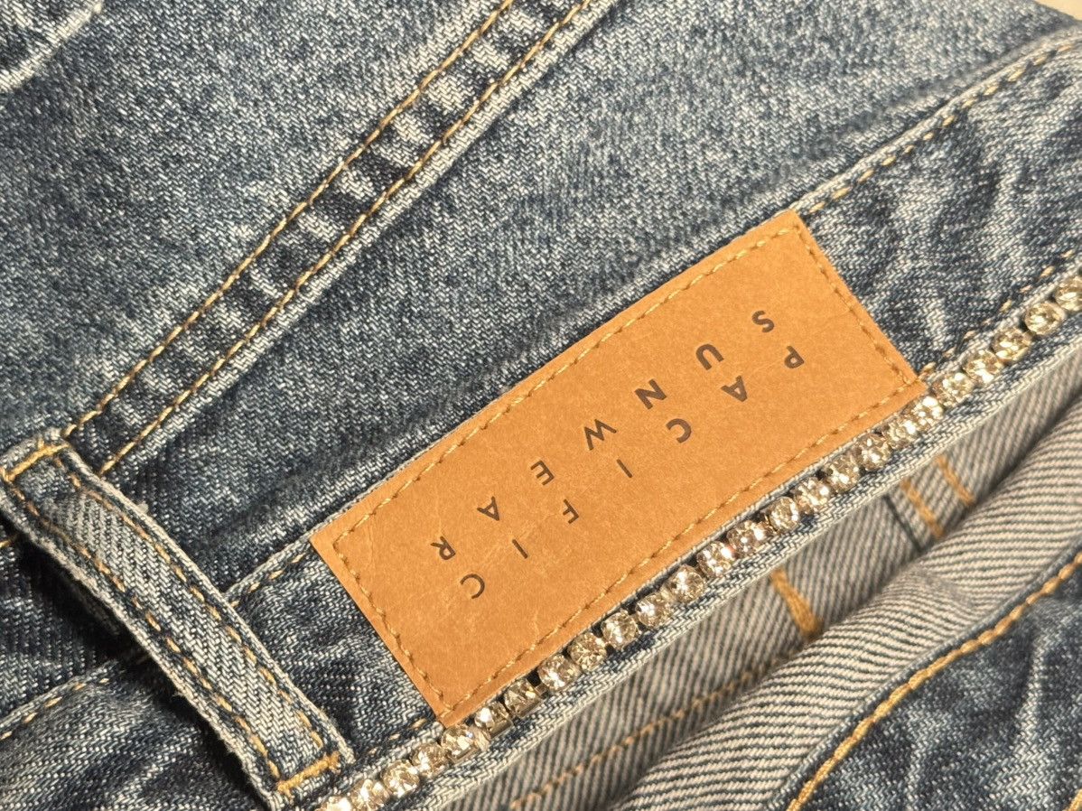 Pacsun PacSun Rhinestone Waistband 90s straight Jeans Size 26" / US 2 / IT 38 - 11 Thumbnail