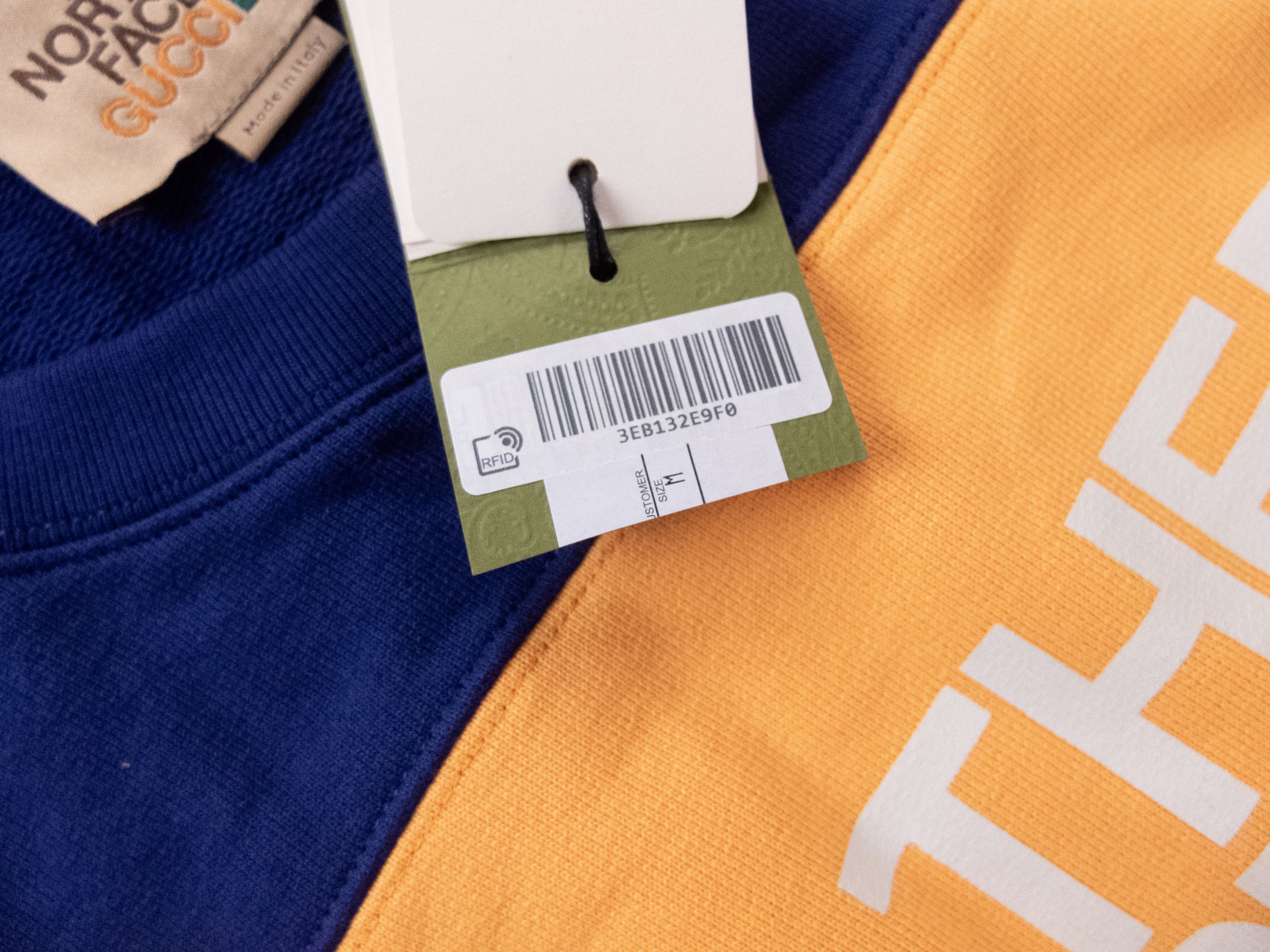 Gucci GUCCI x NORTH FACE blue yellow logo print sweatshirt Medium Size US M / EU 48-50 / 2 - 7 Thumbnail
