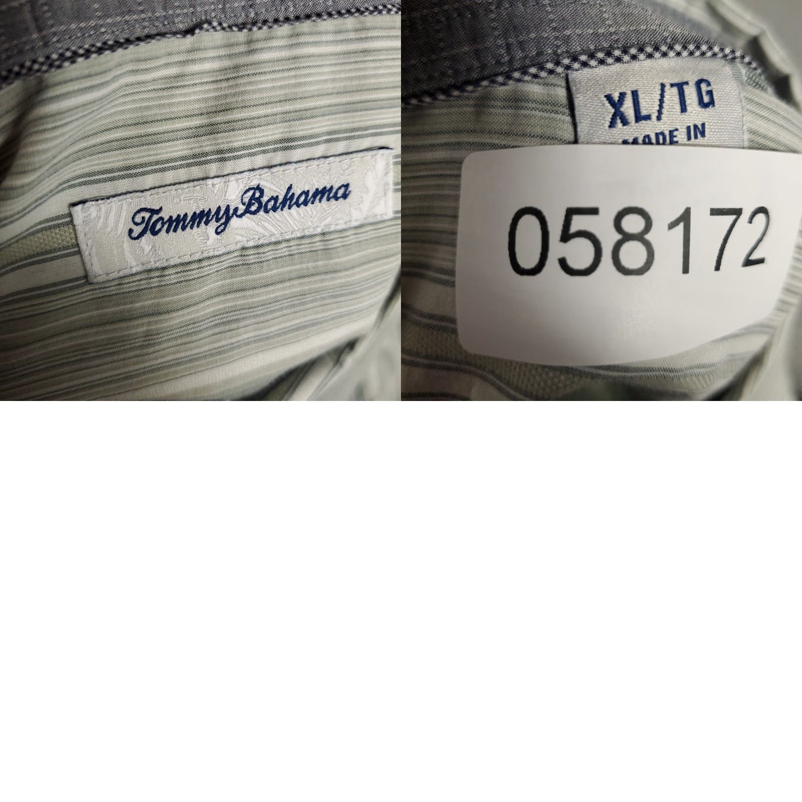 Tommy Bahama Tommy Bahama Shirt Mens XL Green Striped Button-Up Long Sleeve Cotton Size US XL / EU 56 / 4 - 8 Thumbnail