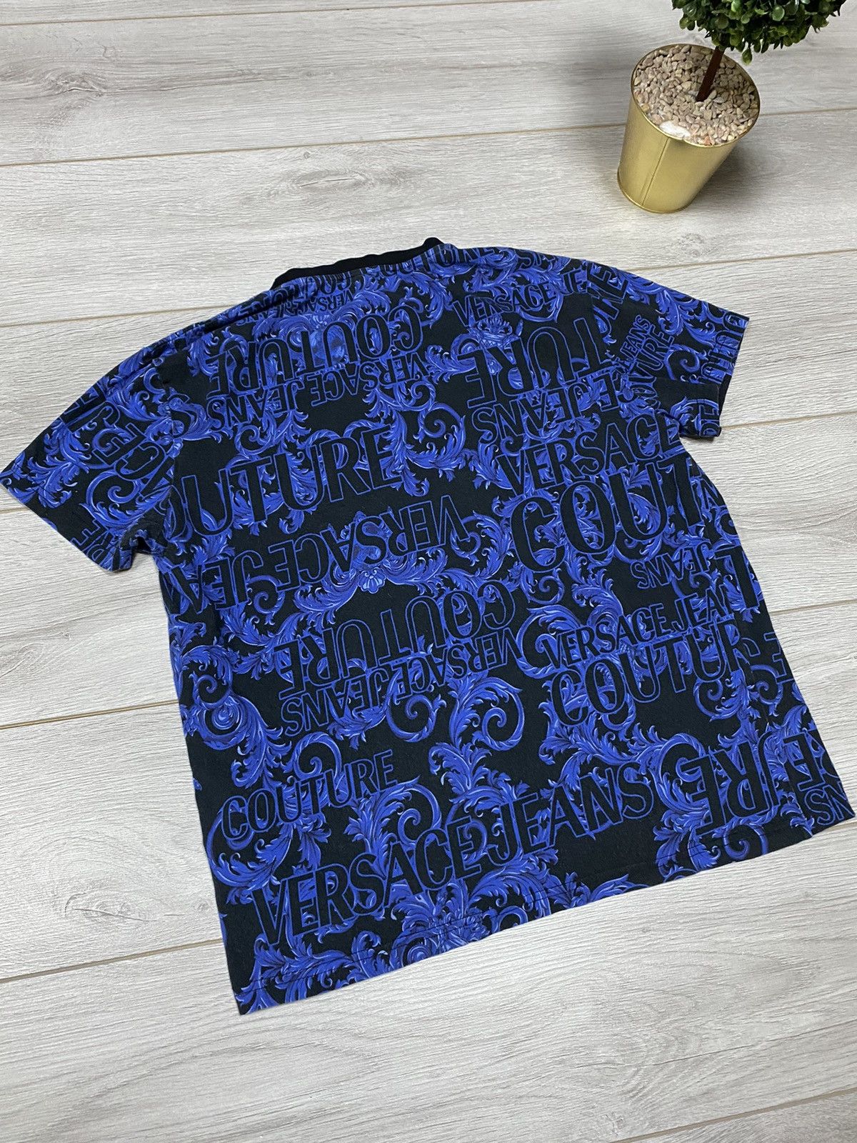 Versace Jeans Couture Versace monogram patterns over print t-shirt Size US L / EU 52-54 / 3 - 6 Thumbnail
