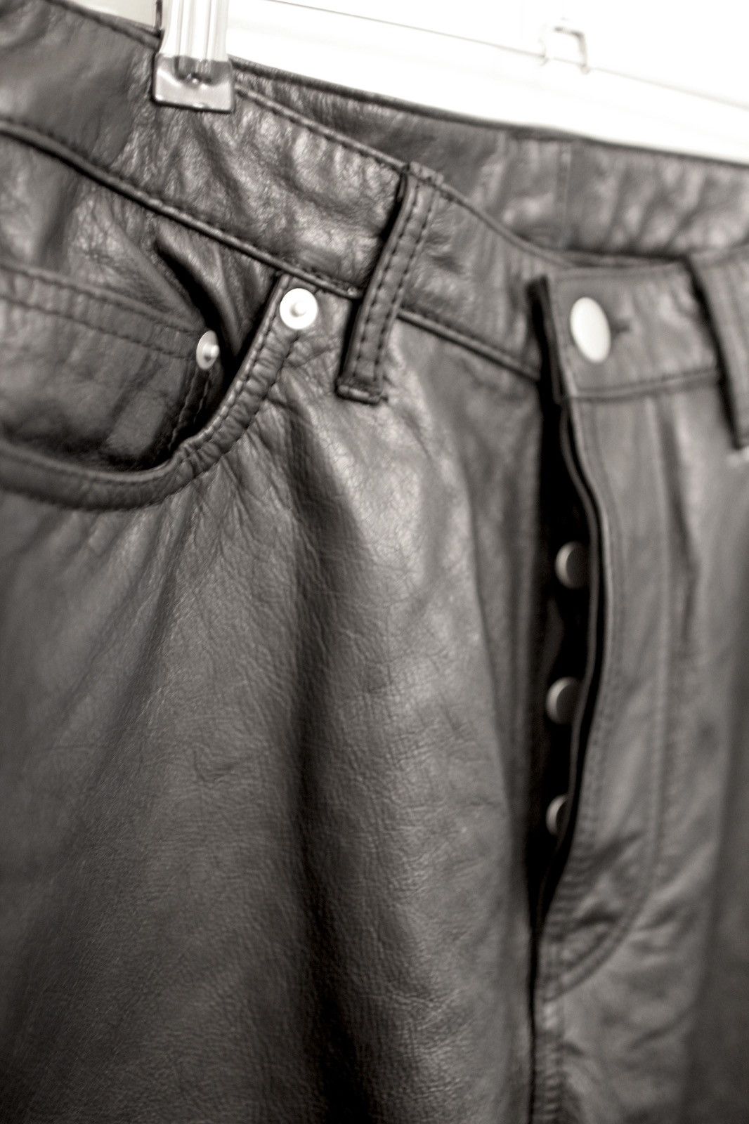 Isamu Katayama Backlash Final drop: New Full grain black leather pants Size US 32 / EU 48 - 6 Thumbnail