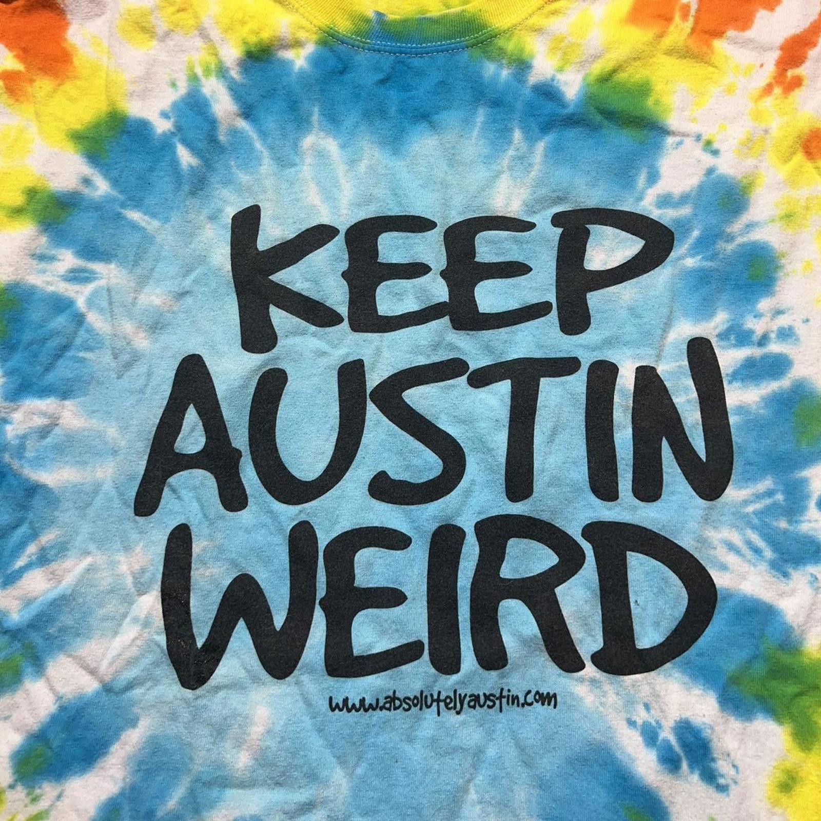 Hanes Vintage Keep Austin Weird Y2K Tie Dye T-shirt Size US XXL / EU 58 / 5 - 3 Thumbnail