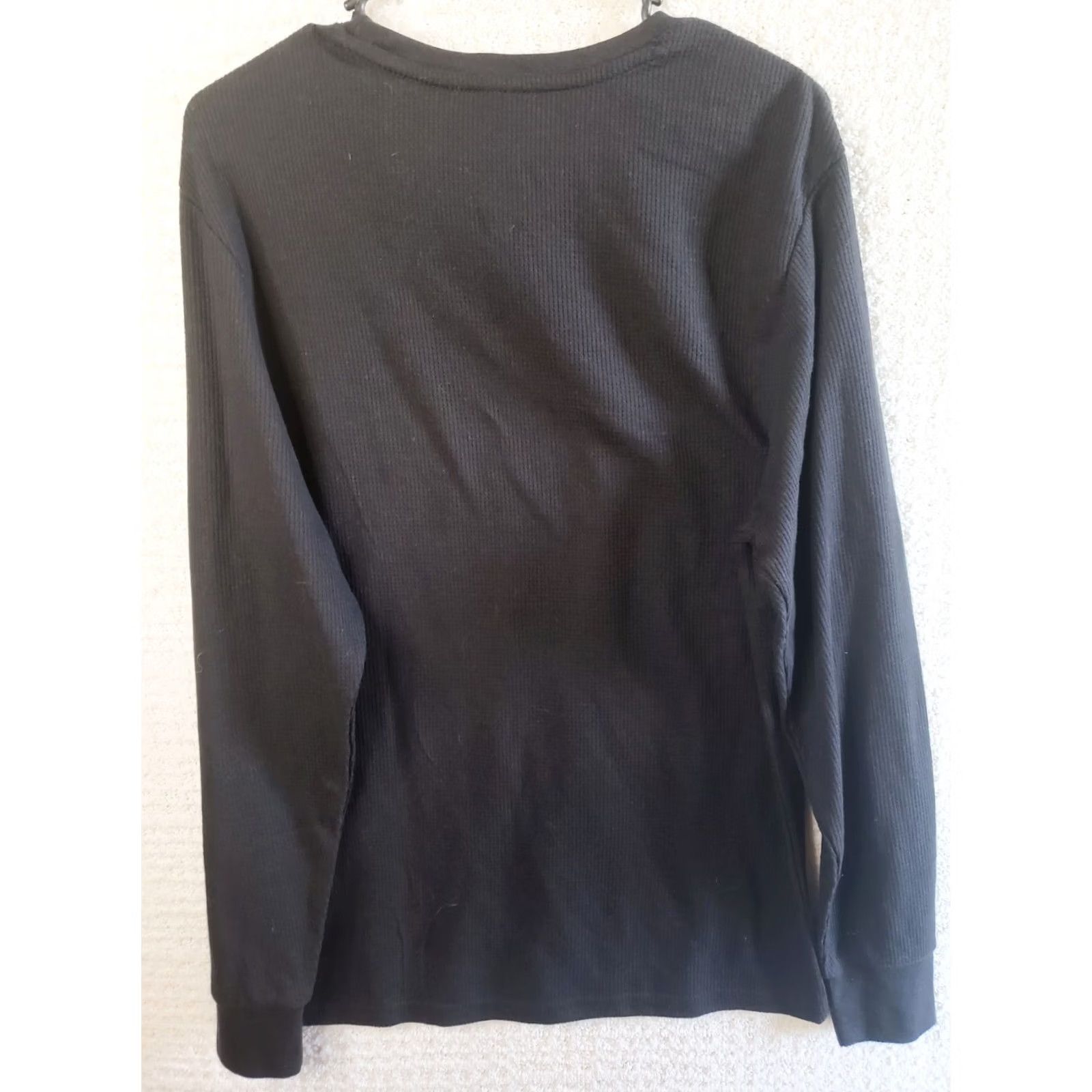 Vintage U.S. Polo Assn Shirt Men's L Black Long Sleeve Sleepwear Waffle Knit Tee Size US L / EU 52-54 / 3 - 5 Thumbnail