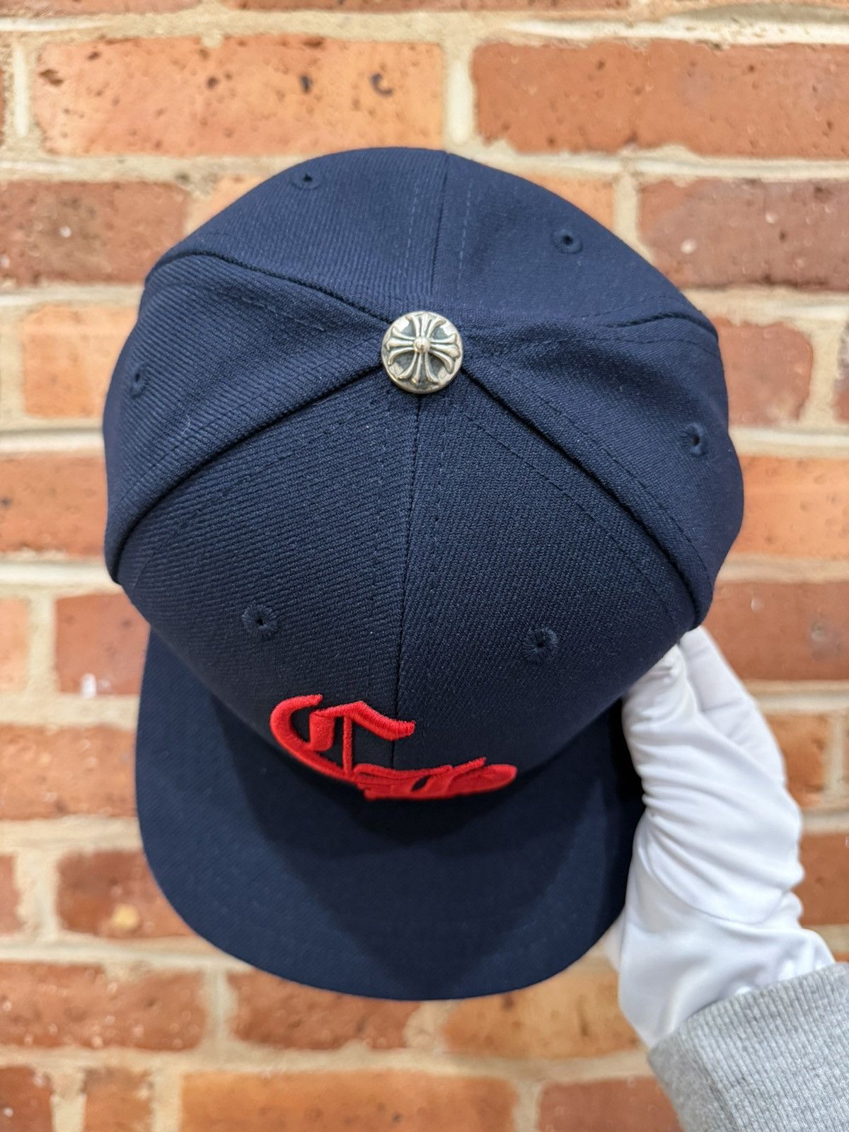 Chrome Hearts CHROME HEARTS NAVY / RED CH SNAPBACK Size ONE SIZE - 4 Thumbnail