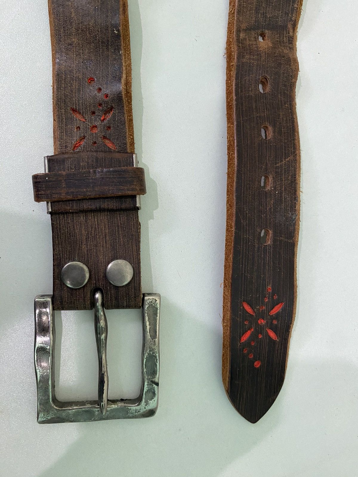 Japanese Brand Japanese Brand Leather Buckle Belt Size ONE SIZE - 7 Thumbnail