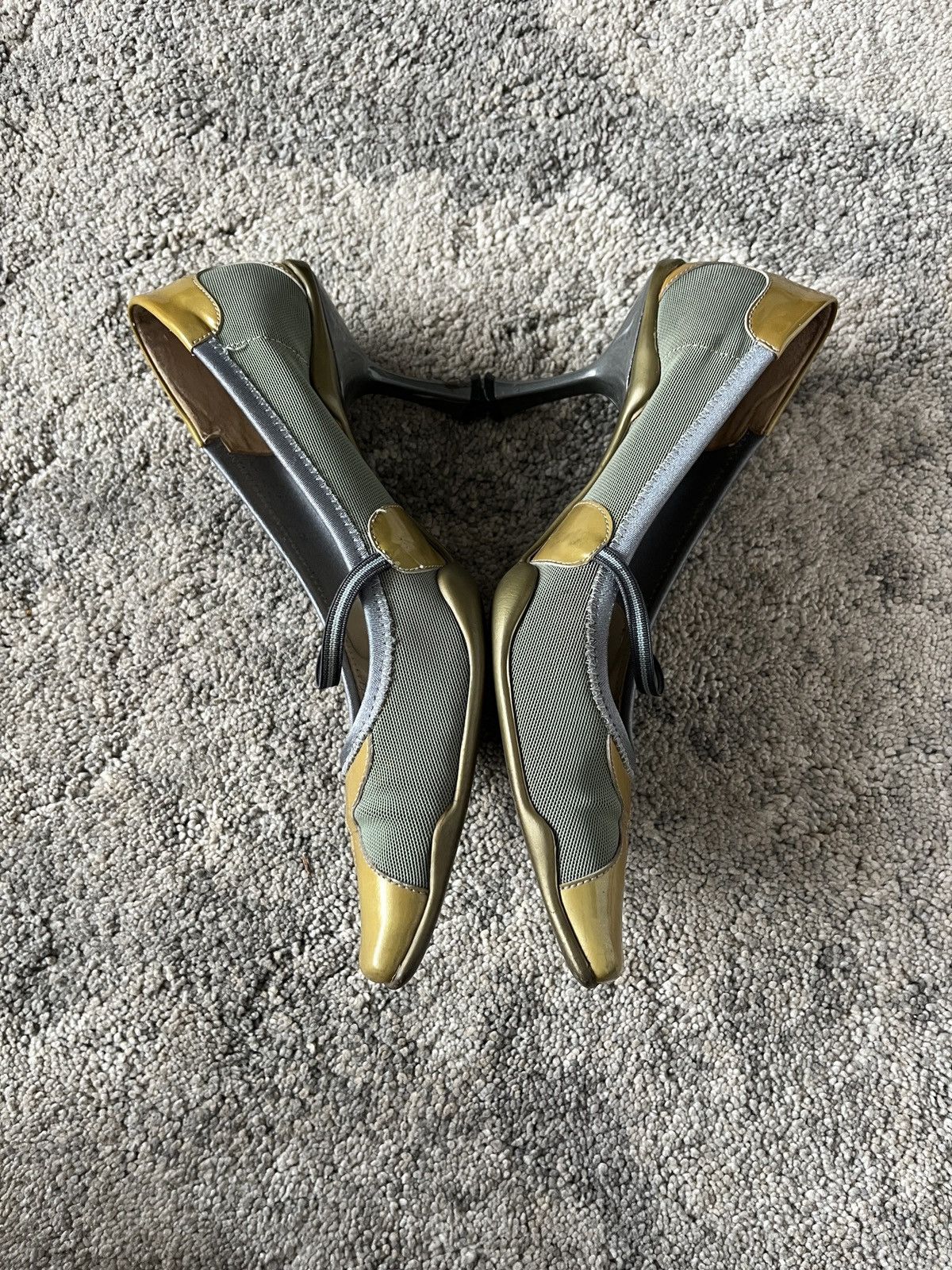 Prada Prada S/S2000 patent gold heels Size US 6 / IT 36 - 6 Thumbnail