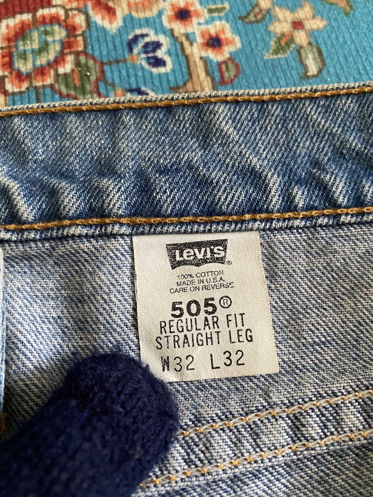 Levi's × Vintage Vintage 90s Levi’s 505 Distressed Splatter Design Denim Size US 31 - 13 Thumbnail