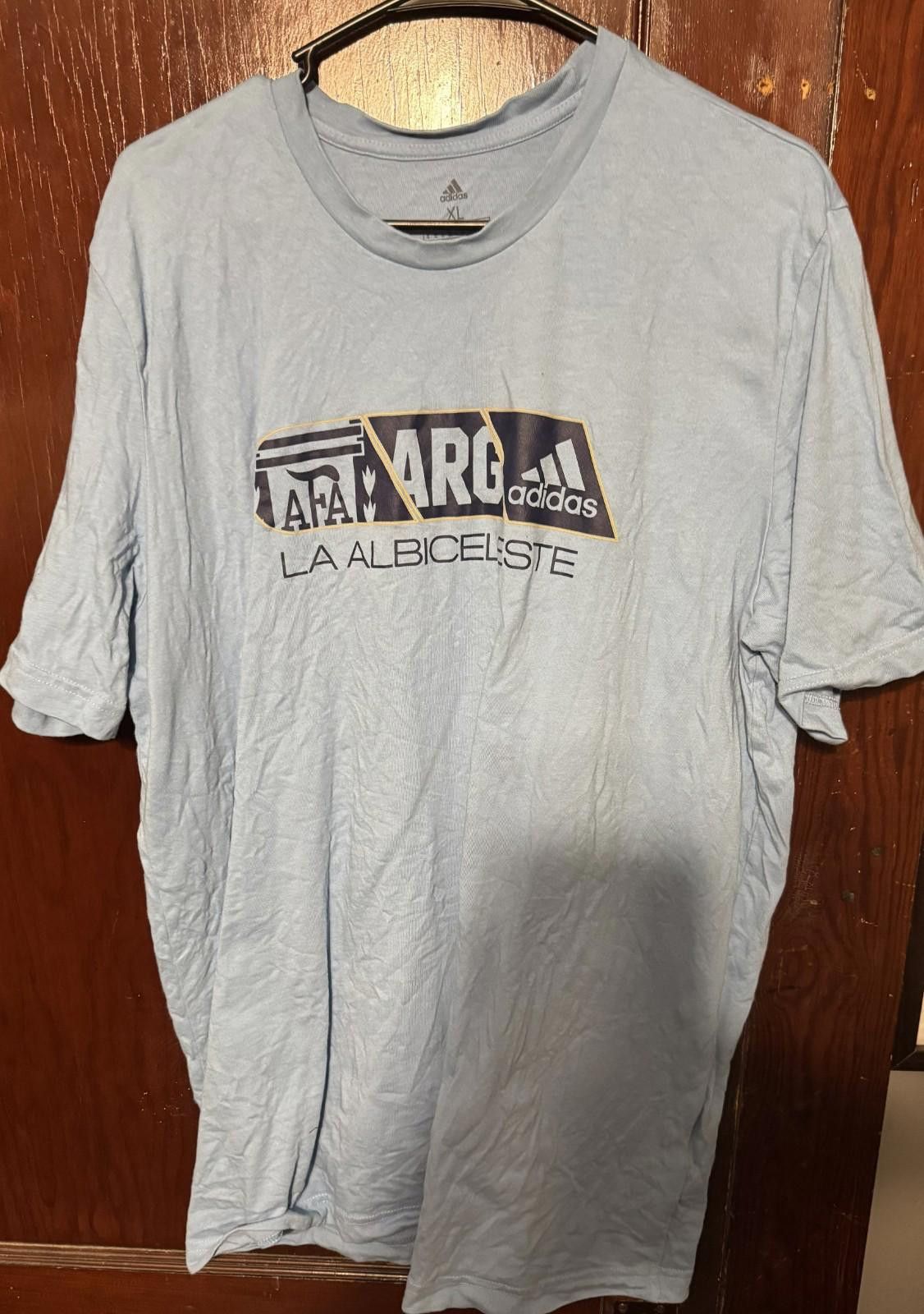 Adidas Argentina Adidas Soccer T-Shirt Men's Size XL Blue Size ONE SIZE - 1 Thumbnail